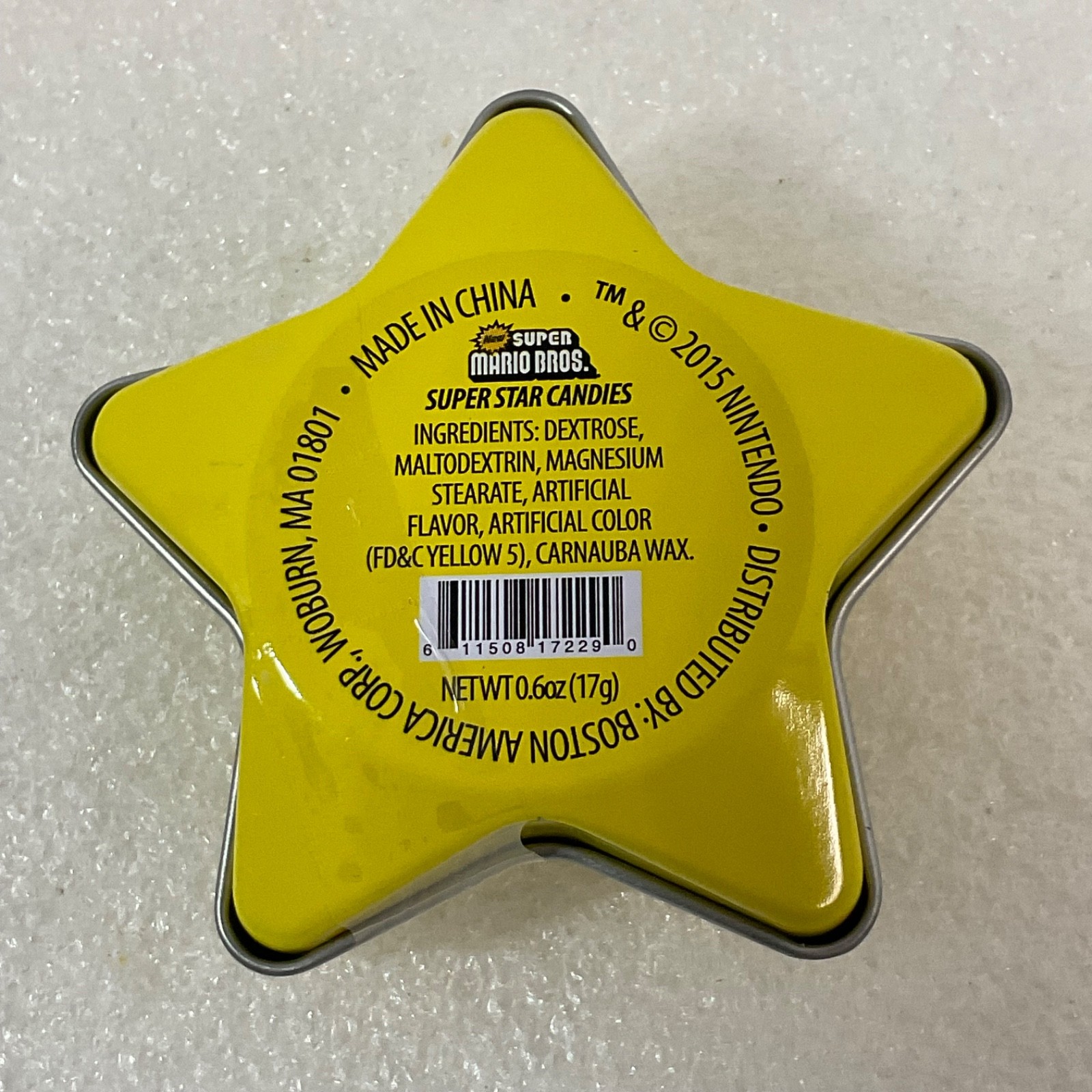 Official Nintendo Super Mario Bros Star Candy Tin Unopened Collectible - Image 7