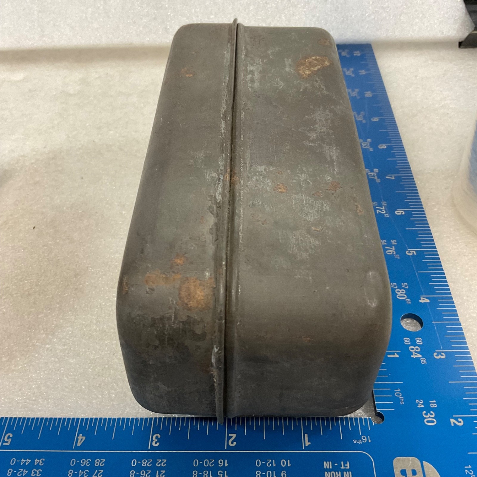 Model of 1916 Embossed Metal Storage Tin Box Case 7 in - Image 11