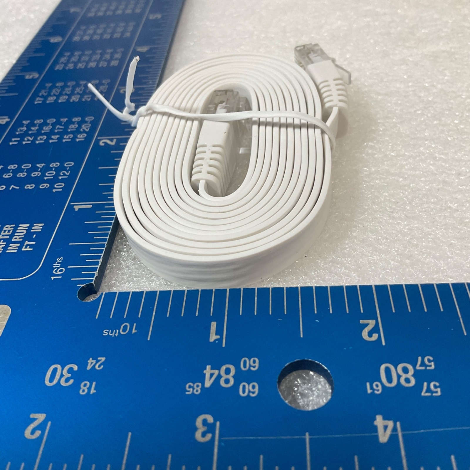 Flat RJ45 Ethernet Cable White 40 in Network LAN Patch Cord - Image 5