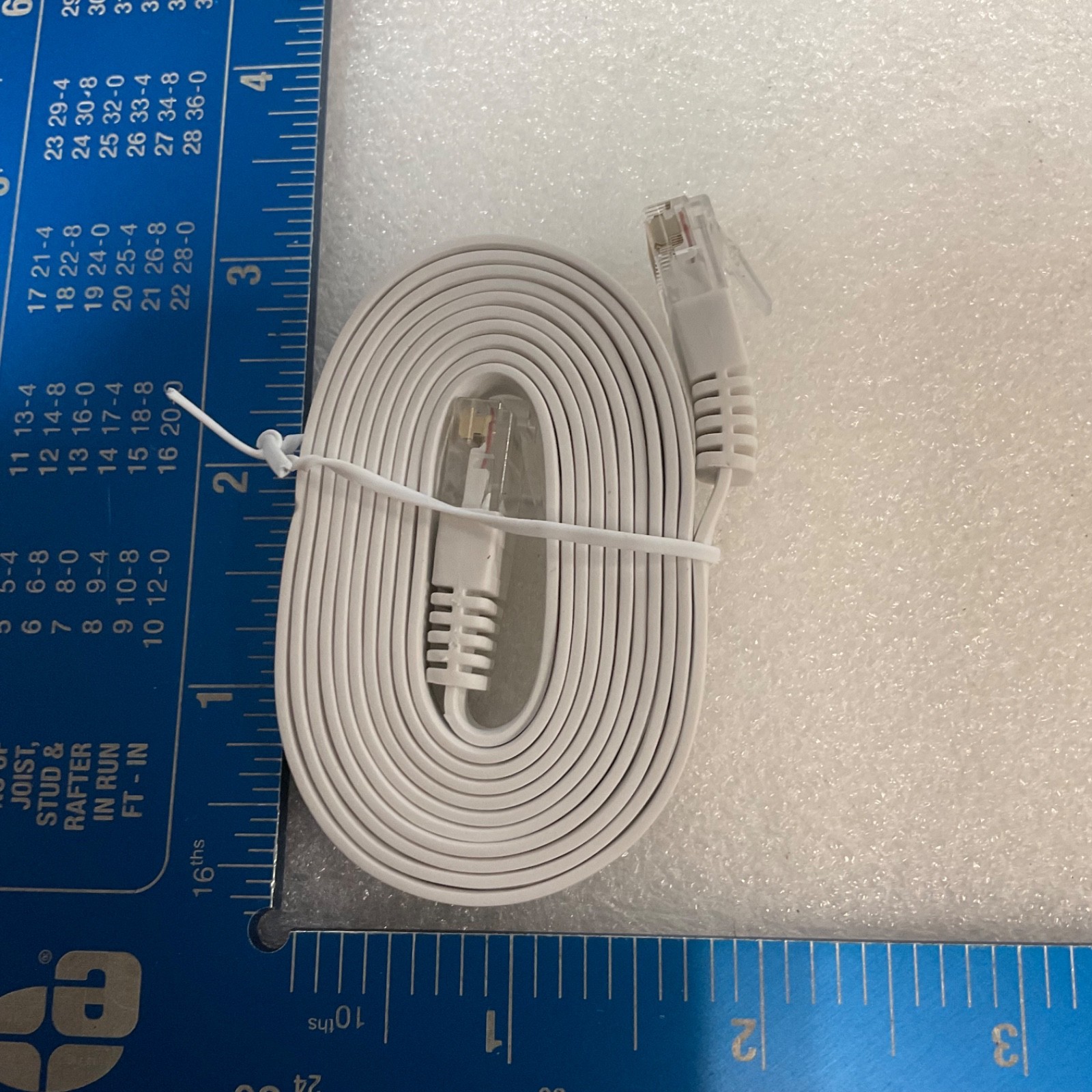 Flat RJ45 Ethernet Cable White 40 in Network LAN Patch Cord - Image 6
