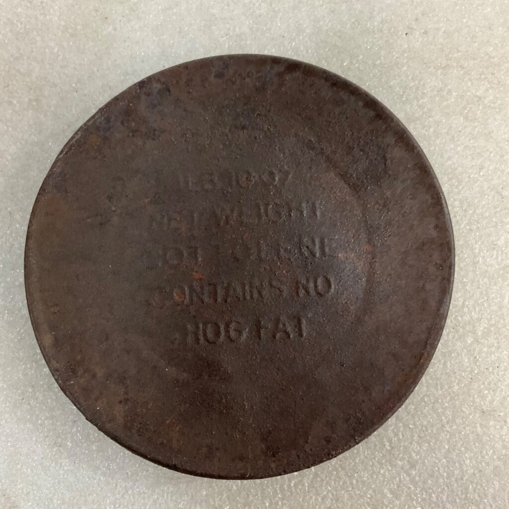 City Drug Co Twin Falls Idaho Cold Cream Tin Lid Hog Fat 4 in - Image 1