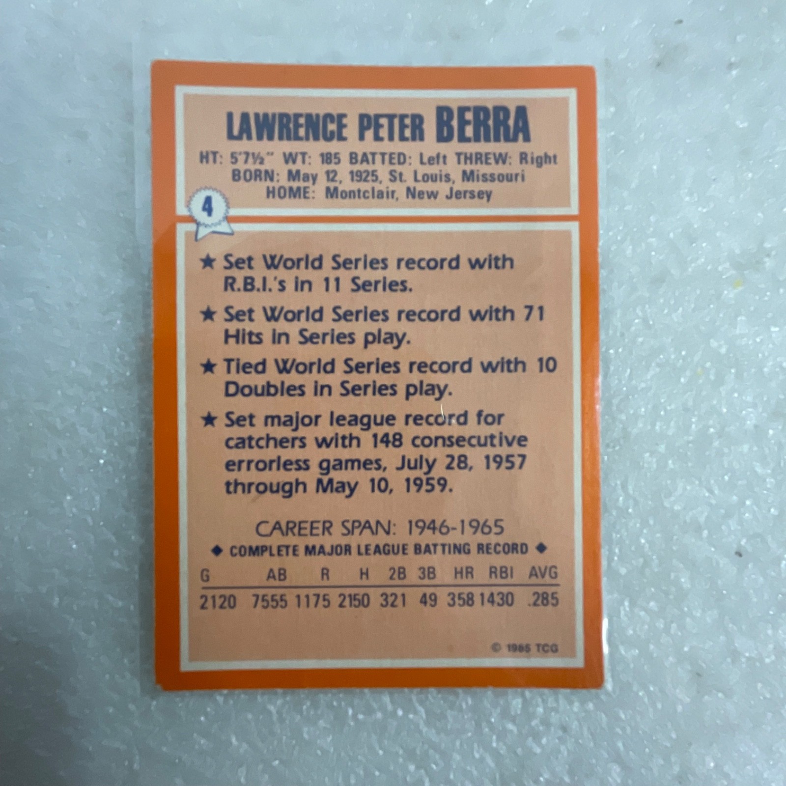 1985-90 Baseball 10 Card Lot Yogi Berra Dodgers Topps Donruss Fleer - Image 14