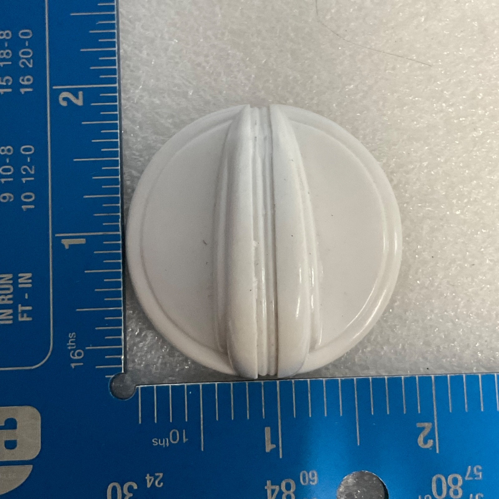 Lot of 3 White Appliance Control Knobs Plastic Mixed Styles 1.75 in - Image 8