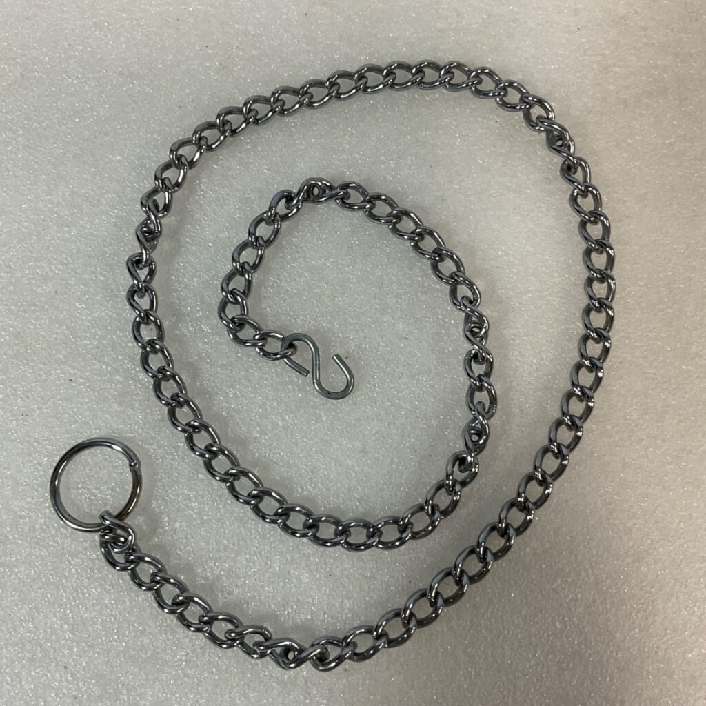 32 in Silver Tone Metal Utility Chain with Ring and S-Hook - Image 1