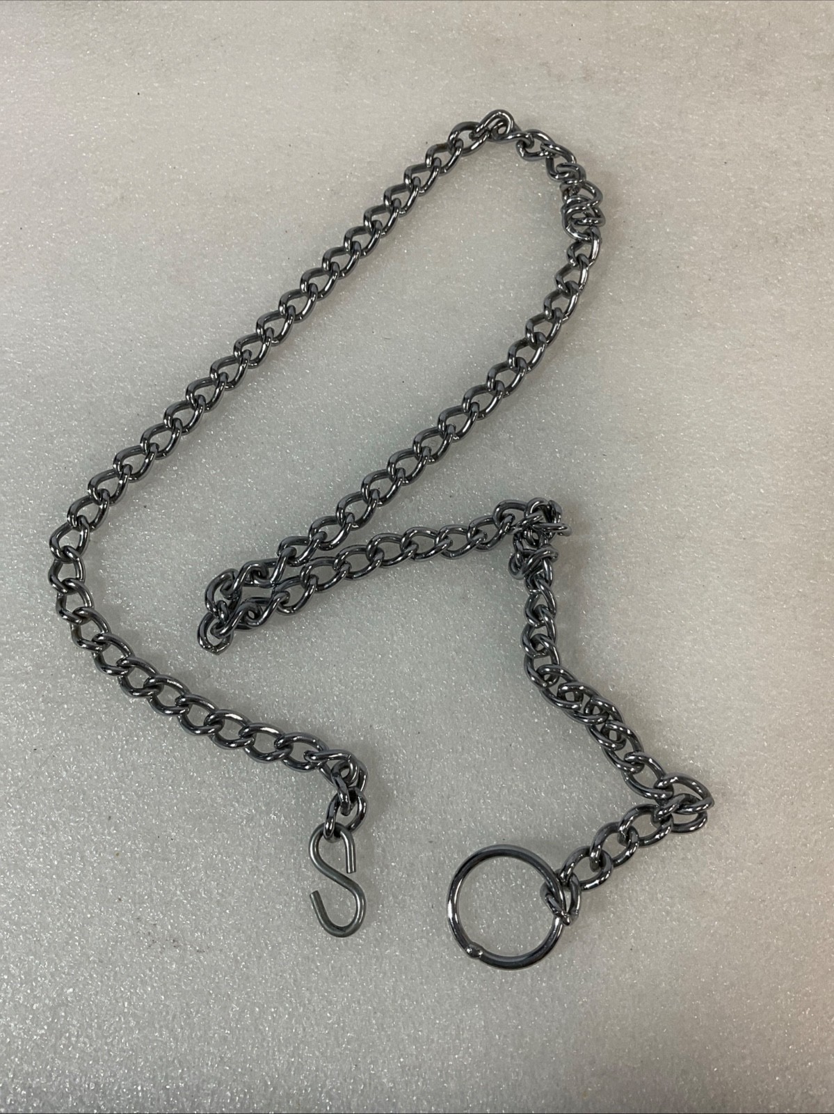 32 in Silver Tone Metal Utility Chain with Ring and S-Hook - Image 2