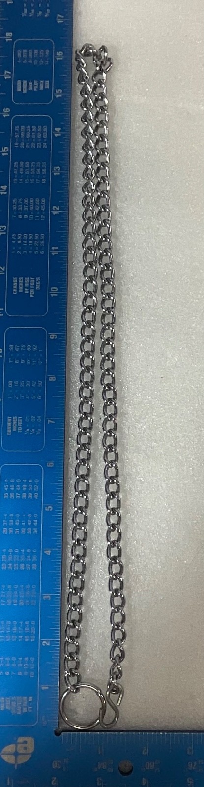 32 in Silver Tone Metal Utility Chain with Ring and S-Hook - Image 5