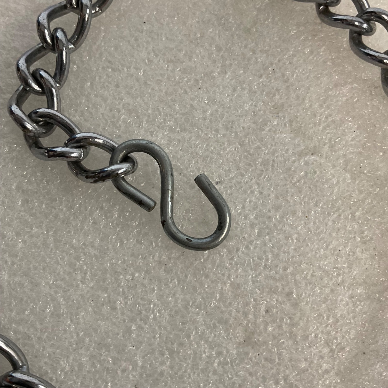 32 in Silver Tone Metal Utility Chain with Ring and S-Hook - Image 4