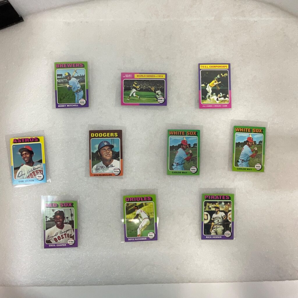 1975 Topps Mini Baseball 10 Card Lot Cooper May Wilson World Series - Image 1