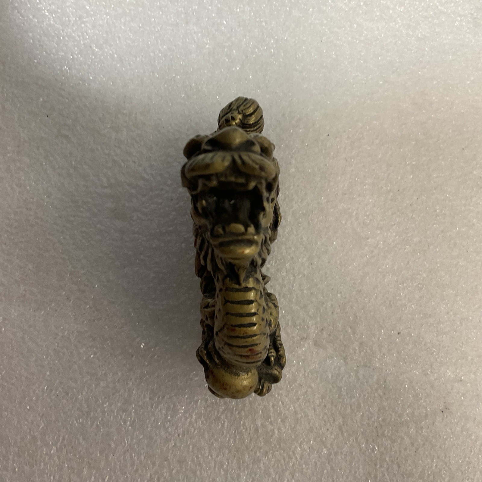 Brass Colored 2.5” Chinese Dragon Mini Shelf Trinket - Image 2