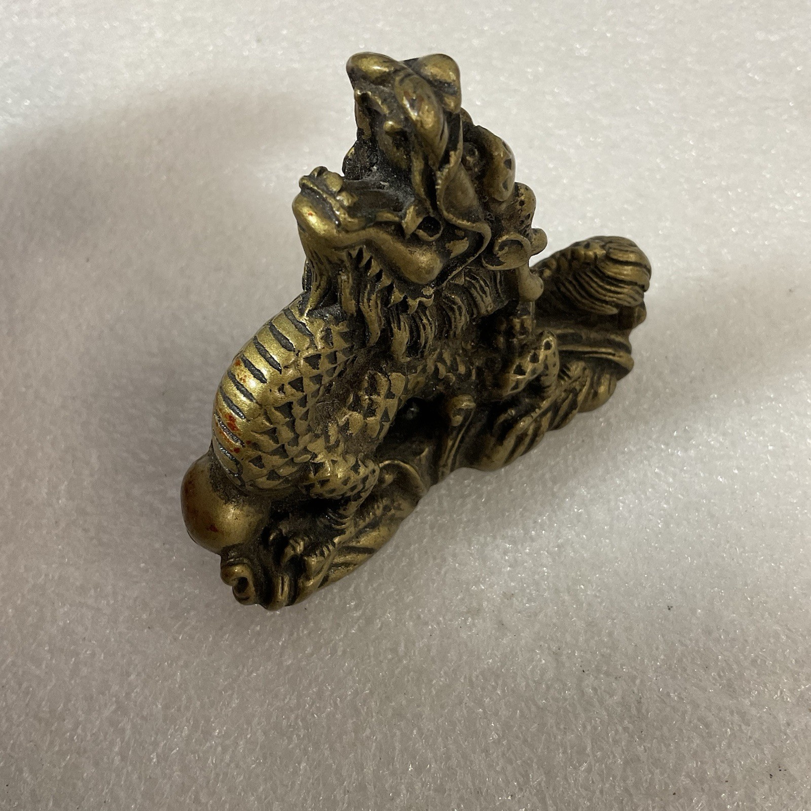 Brass Colored 2.5” Chinese Dragon Mini Shelf Trinket - Image 4