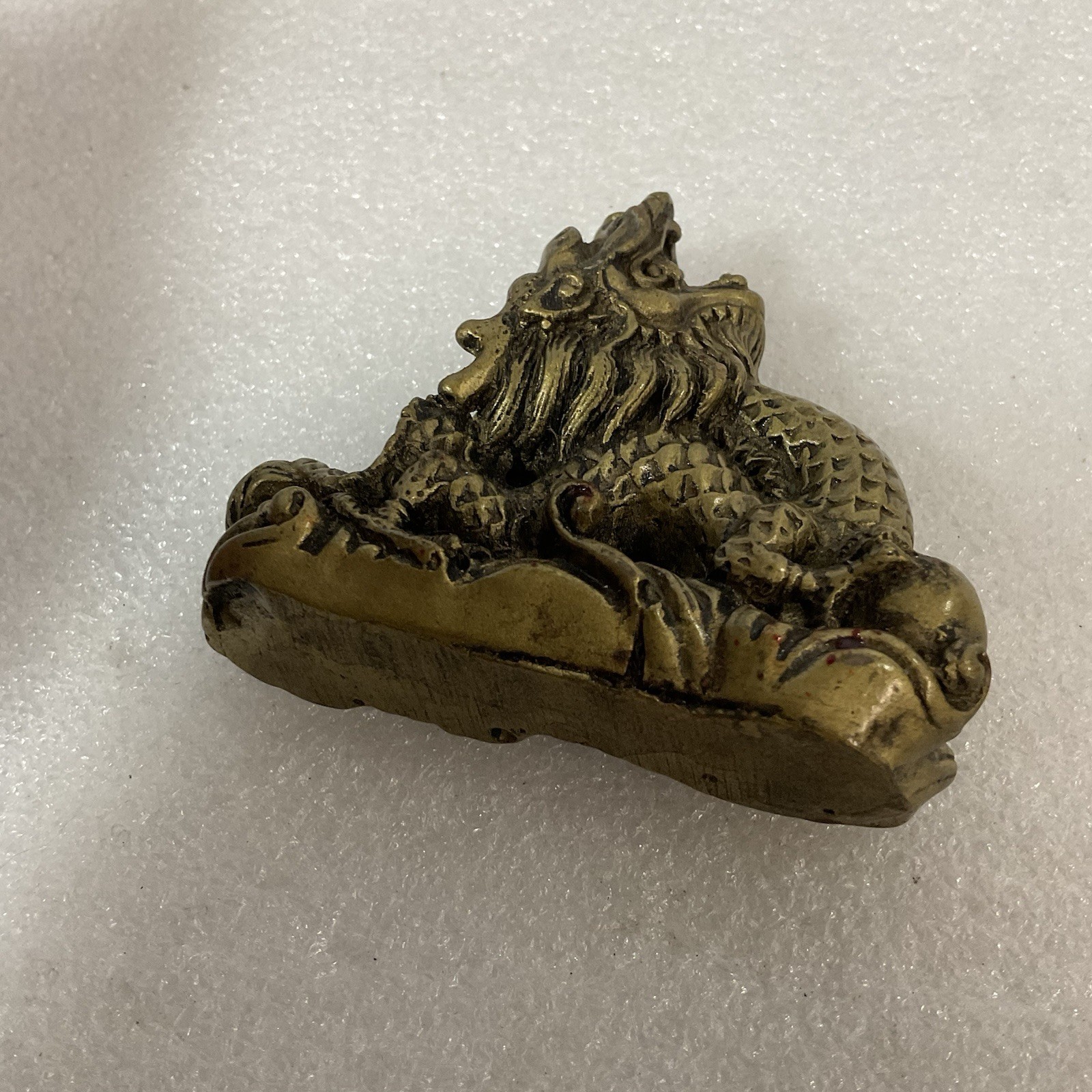 Brass Colored 2.5” Chinese Dragon Mini Shelf Trinket - Image 7