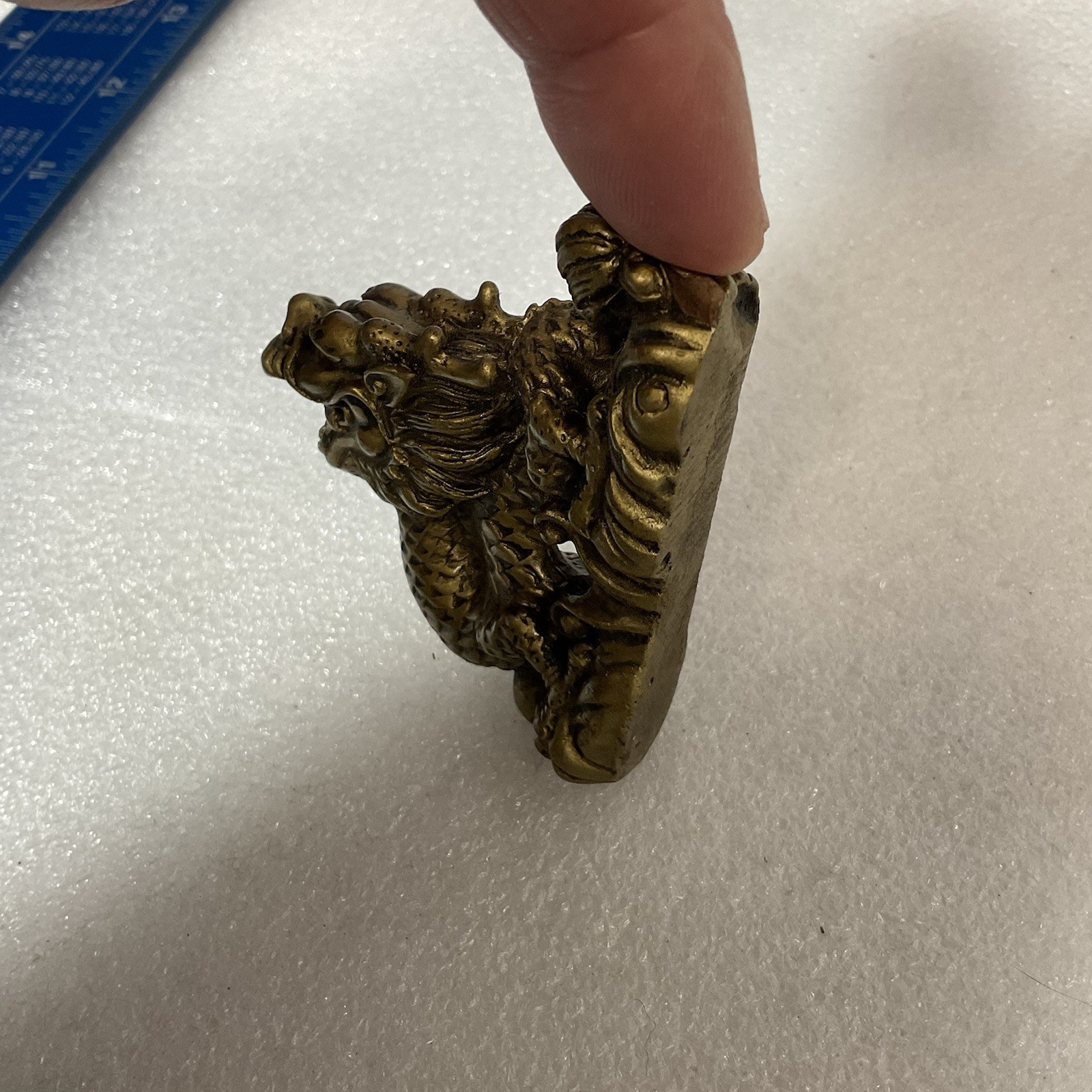 Brass Colored 2.5” Chinese Dragon Mini Shelf Trinket - Image 11