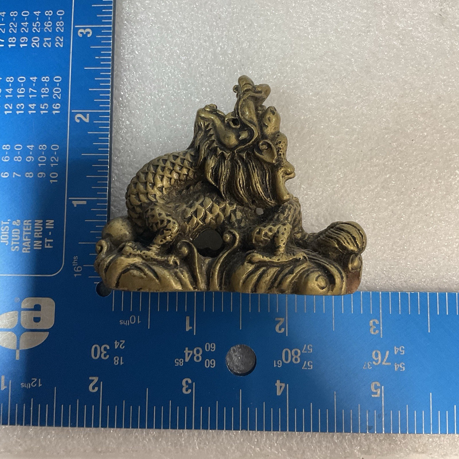 Brass Colored 2.5” Chinese Dragon Mini Shelf Trinket - Image 9