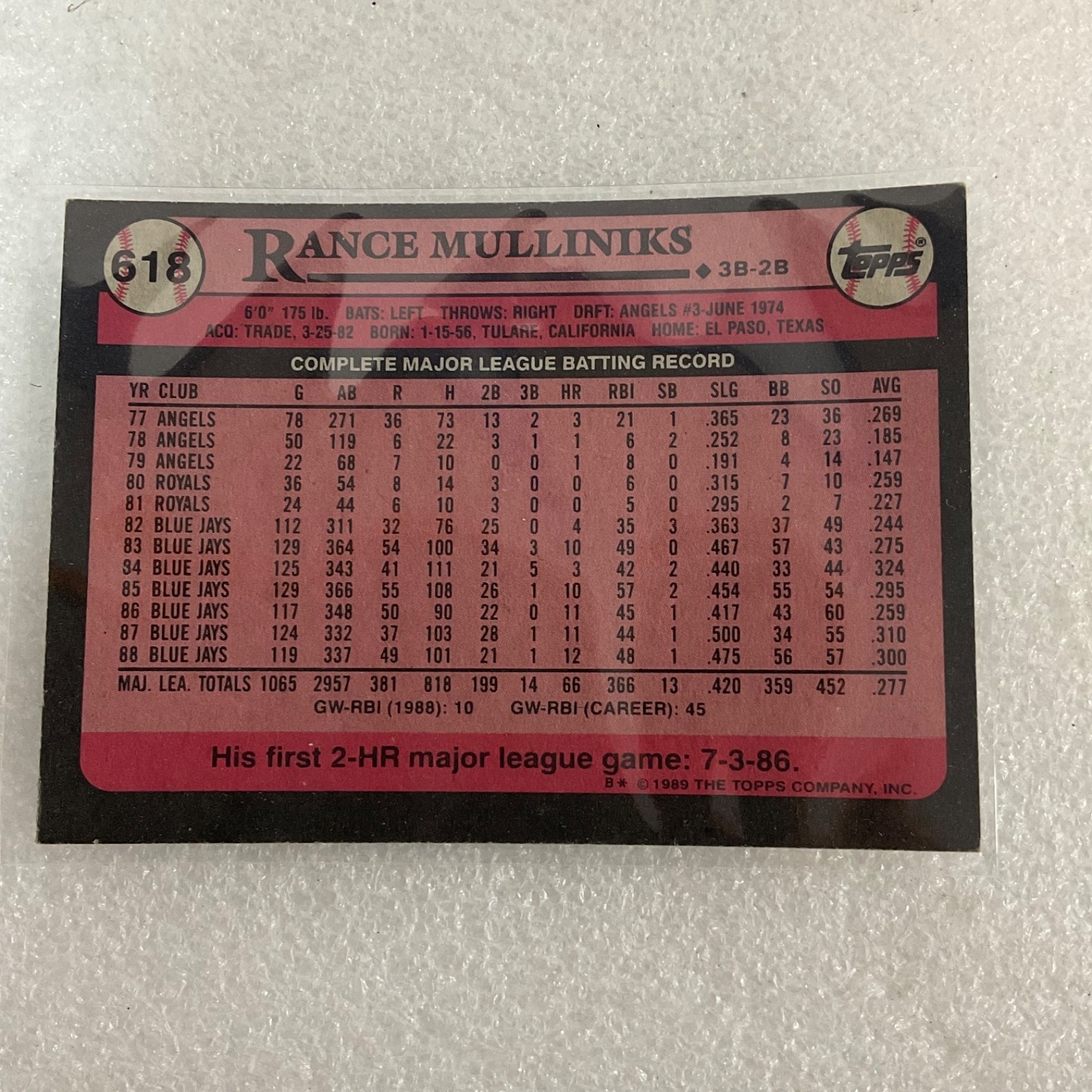 1989 Topps Donruss Leaf Baseball 10 Card Lot Blue Jays Dodgers - Image 13
