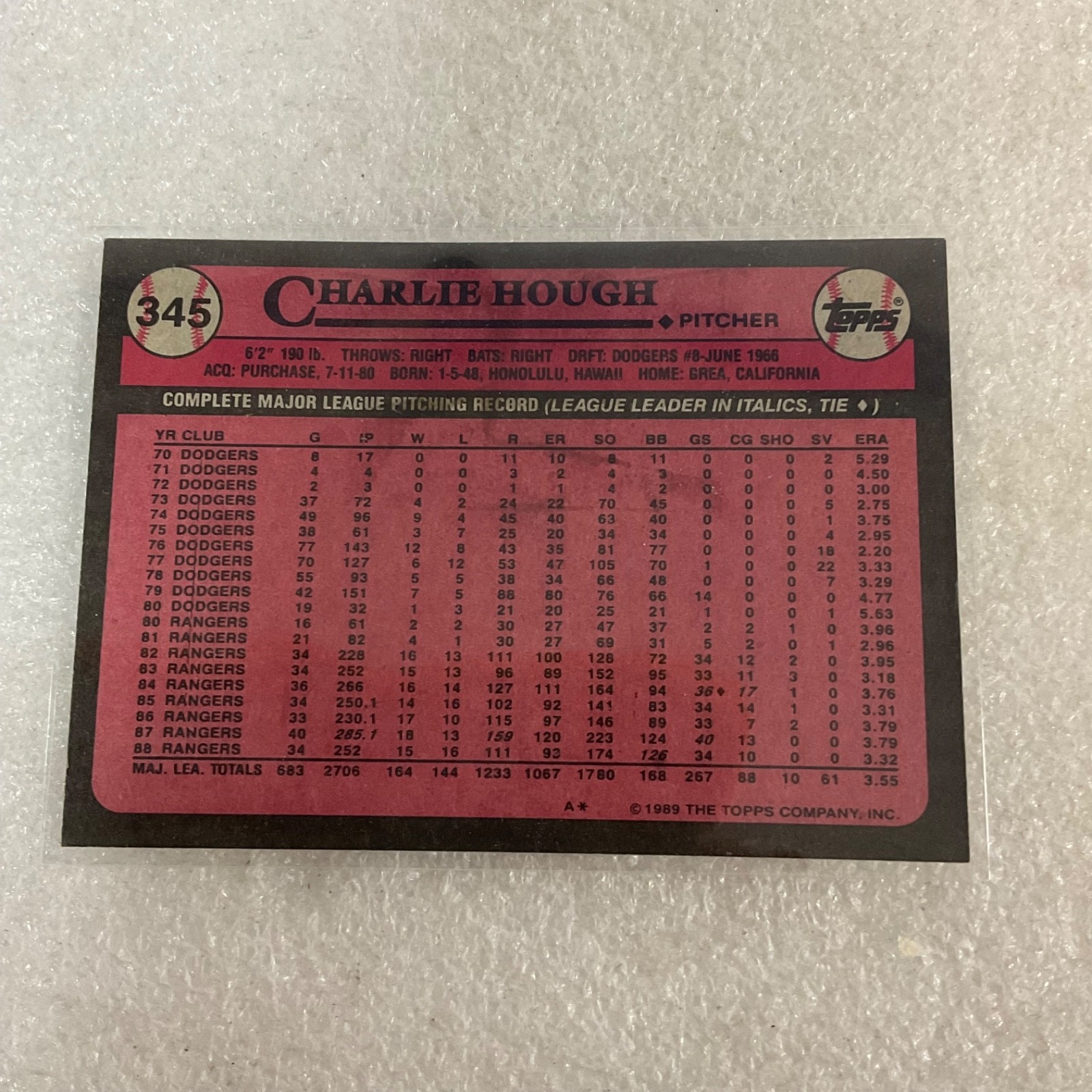 1989 Topps Donruss Leaf Baseball 10 Card Lot Blue Jays Dodgers - Image 17