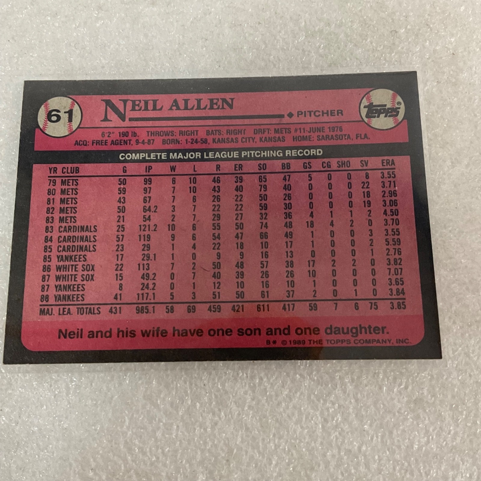 1989 Topps Donruss Leaf Baseball 10 Card Lot Blue Jays Dodgers - Image 18