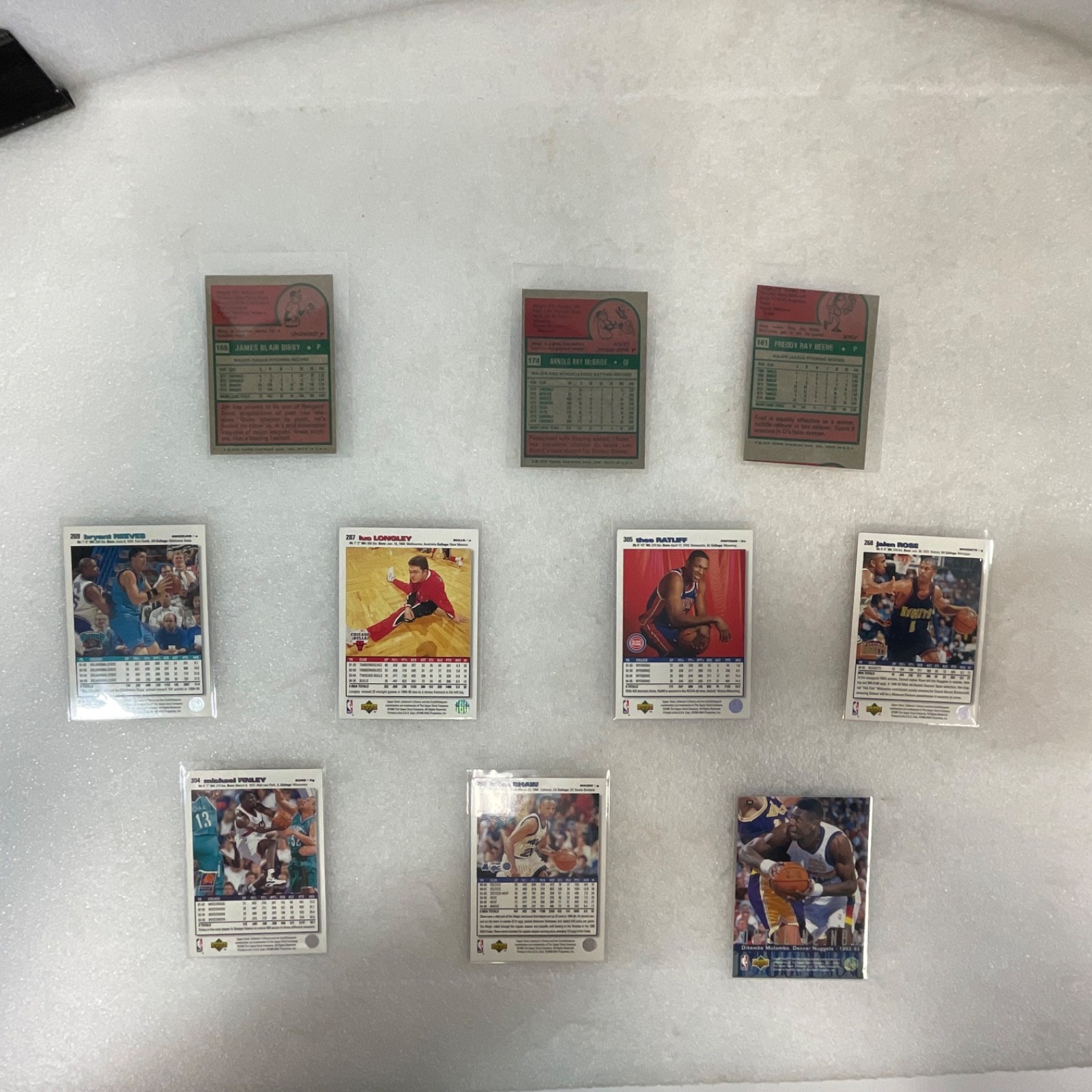 1975 Topps Upper Deck Mixed Sports 10 Card Lot McBride Mutombo Rose - Image 2