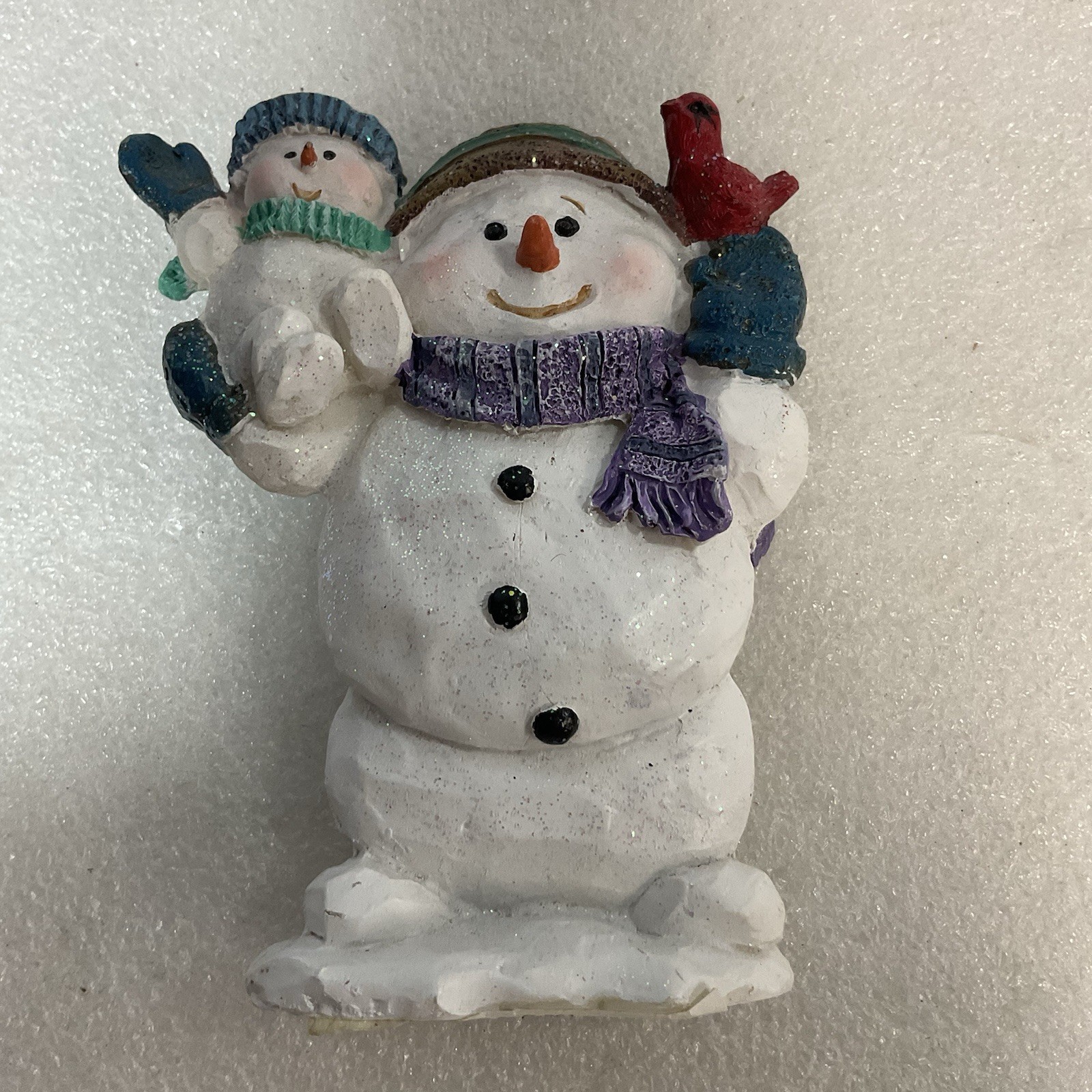 Vintage Ceramic Snowman Snowbaby 4” Tall Shelf Winter Decor - Image 2