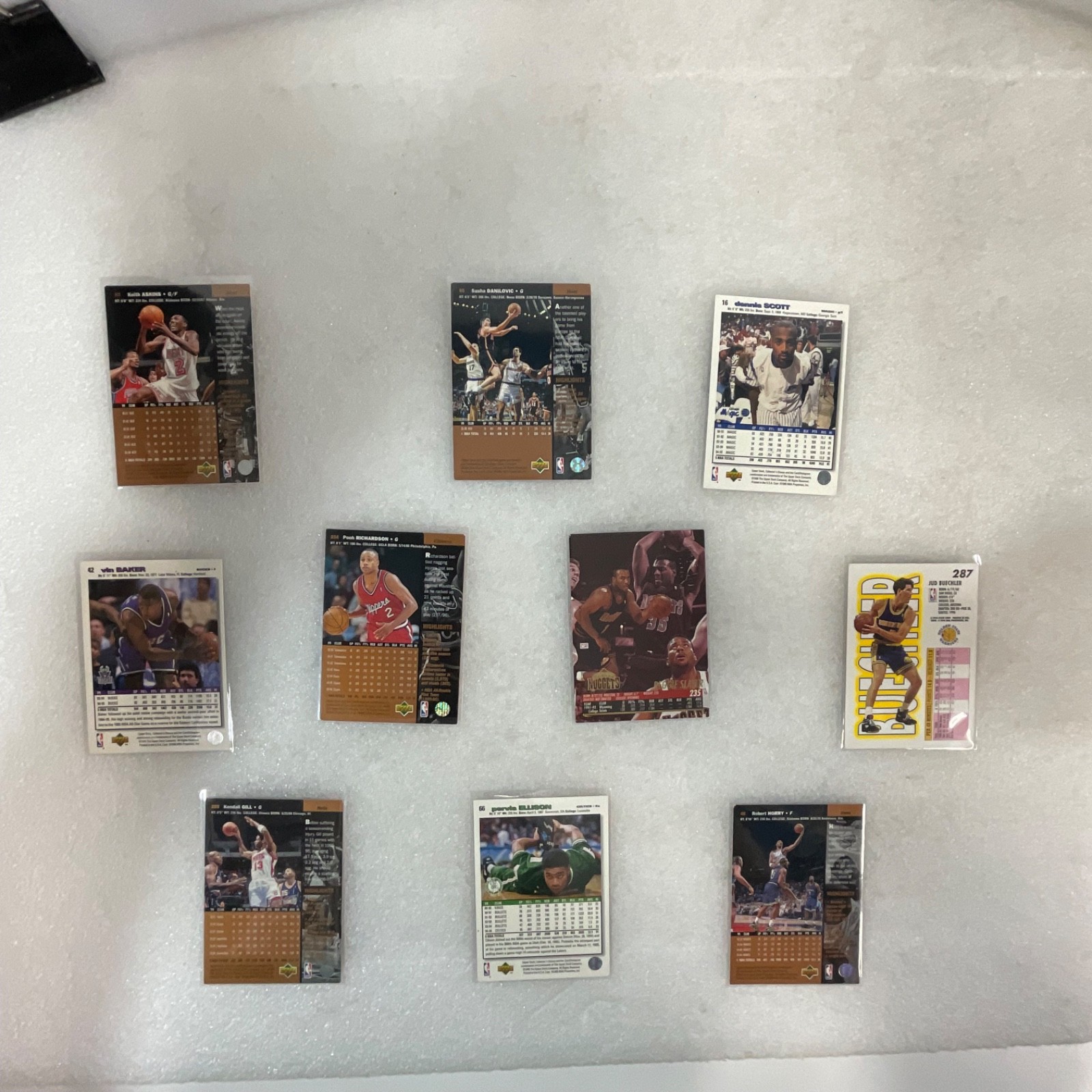 1990s NBA 10 Card Lot Upper Deck Fleer Horry Baker Gill Scott - Image 2