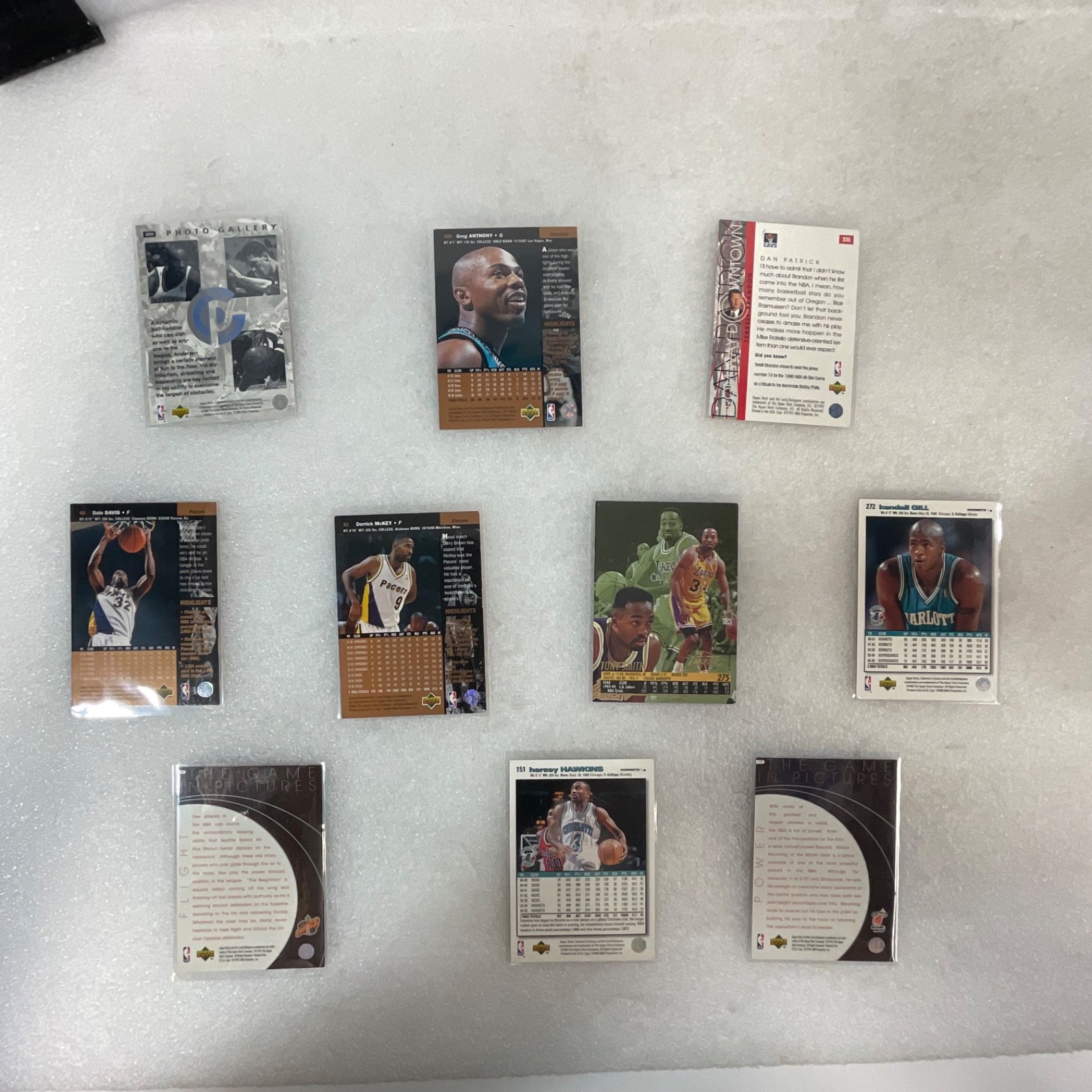 1990s Upper Deck Fleer NBA 10 Card Lot Kemp Mourning Brandon - Image 2