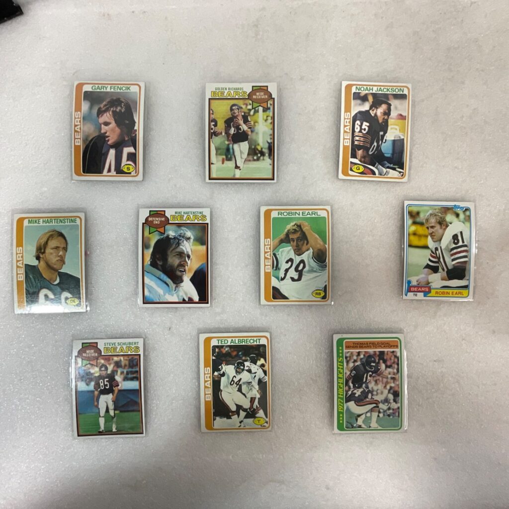 1978-81 Topps Chicago Bears Football 10 Card Lot Fencik Earl Thomas - Image 1