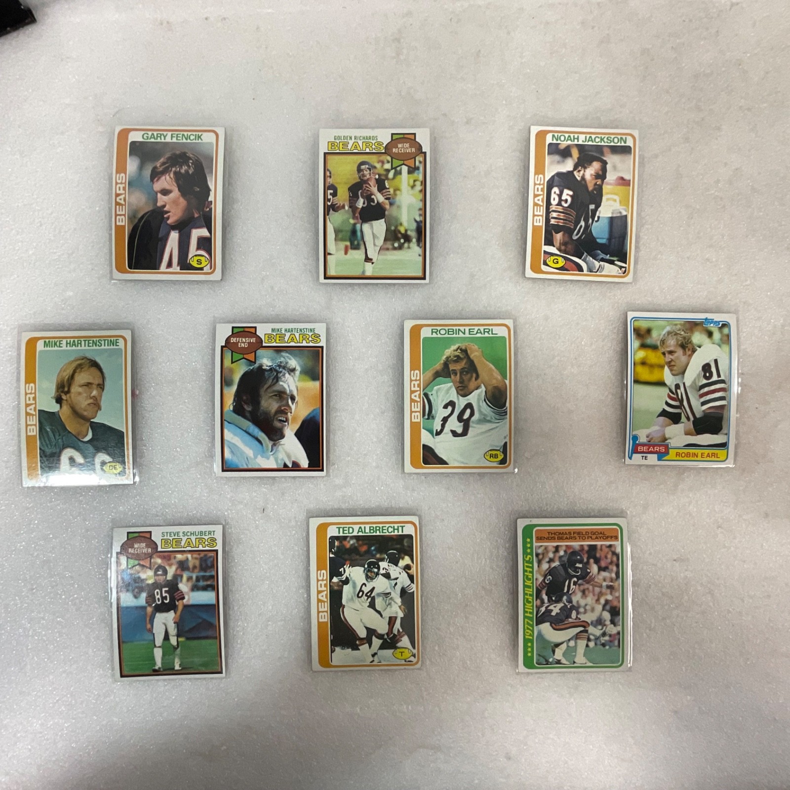 1978-81 Topps Chicago Bears Football 10 Card Lot Fencik Earl Thomas - Image 1