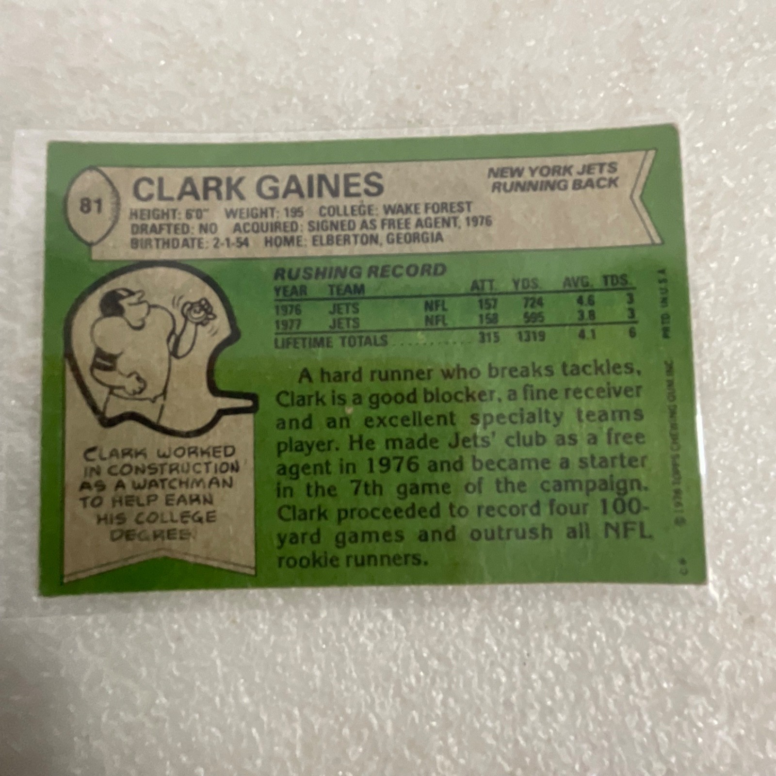 1976-80 Topps New York Jets Football 10 Card Lot Klecko Owens Barkum - Image 15