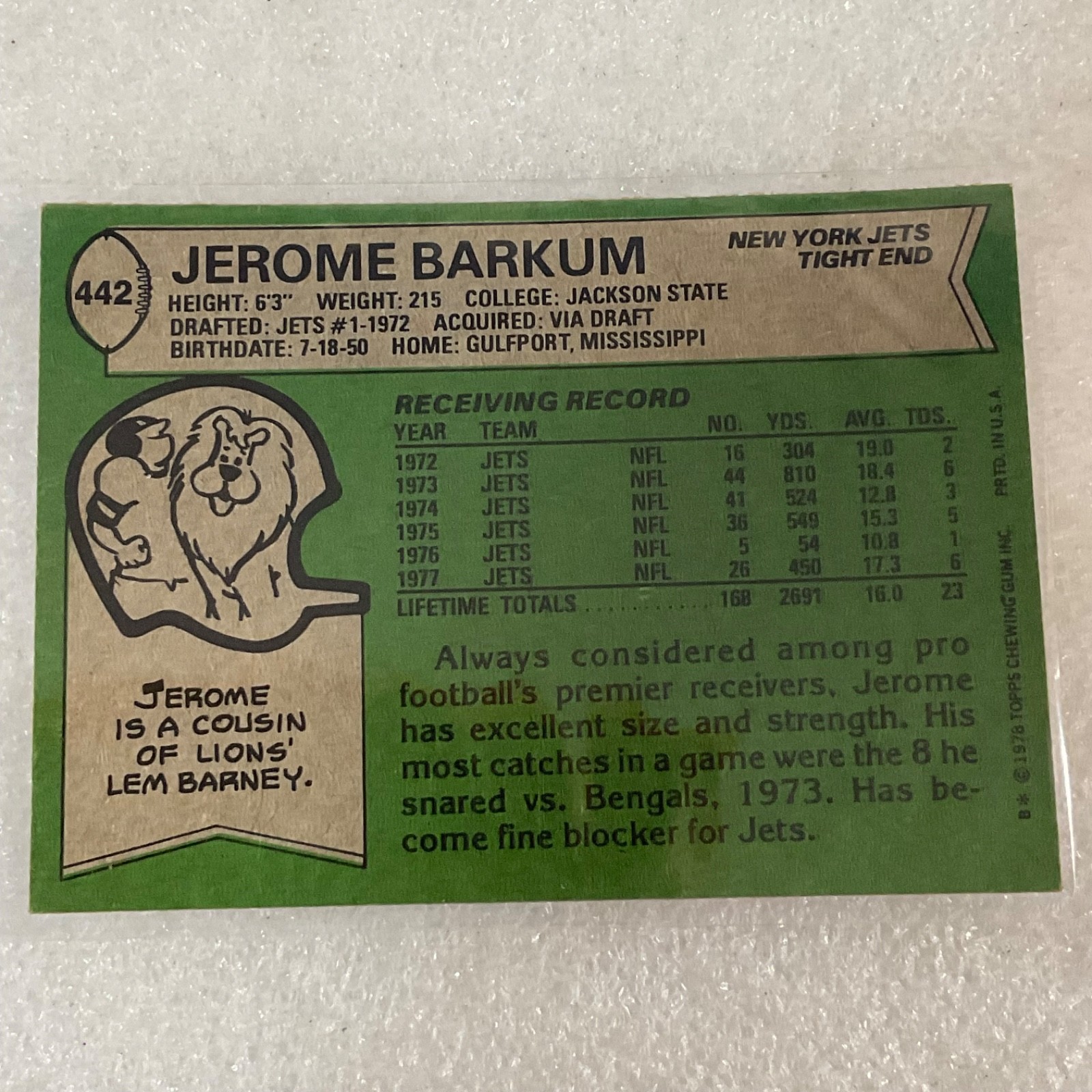 1976-80 Topps New York Jets Football 10 Card Lot Klecko Owens Barkum - Image 19