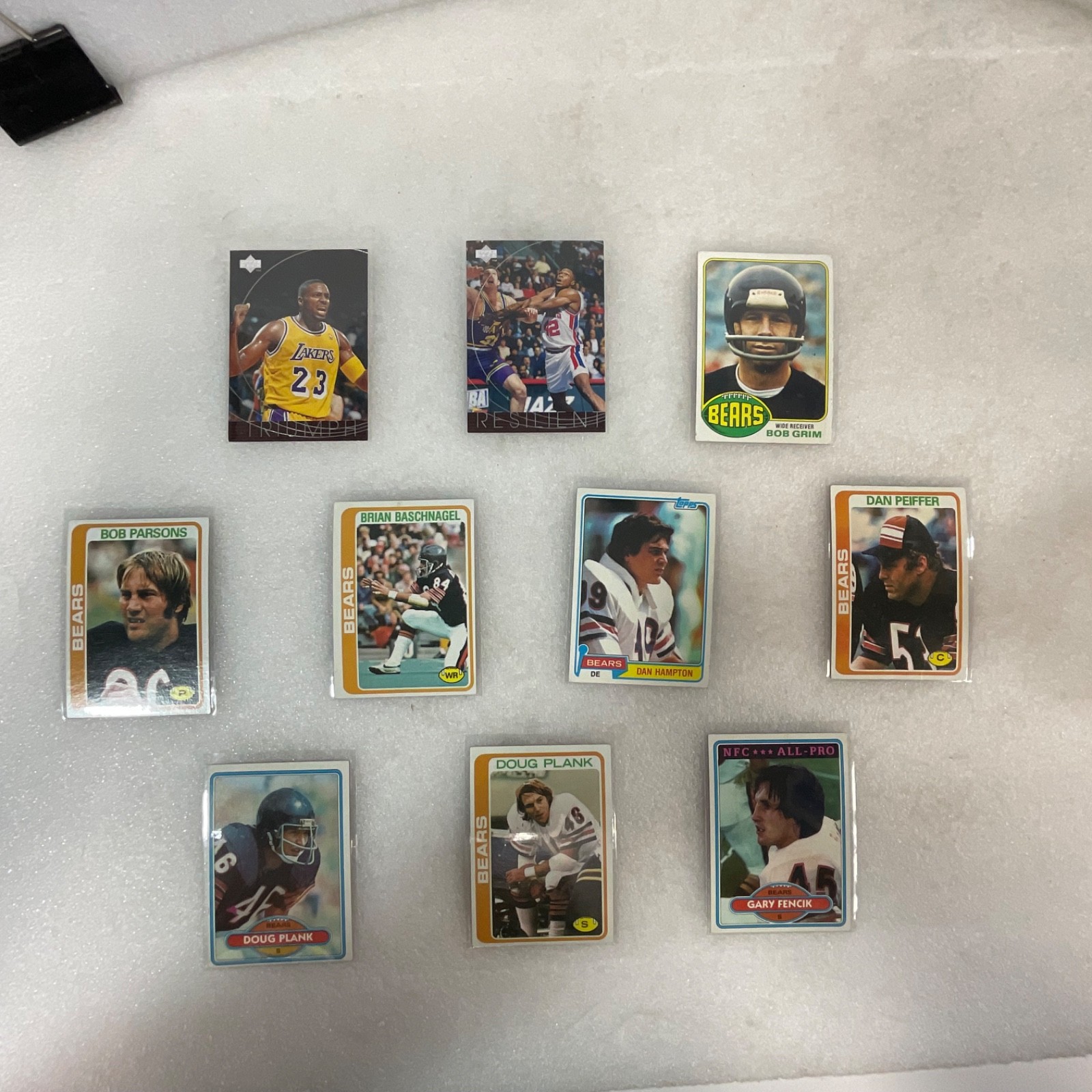 Vintage Topps Bears NBA Upper Deck 10 Card Lot Hampton Fencik - Image 1