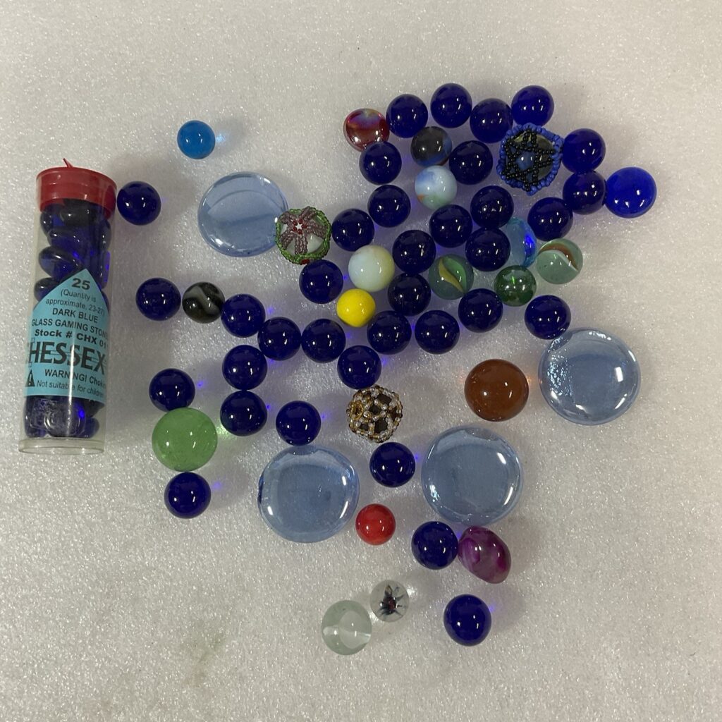 Glass Marbles Glass Button Drops Lot Gaming Stones - Image 1