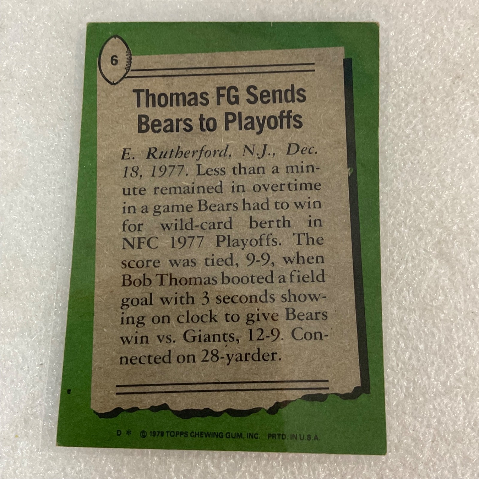 1978-81 Topps Chicago Bears Football 10 Card Lot Fencik Earl Thomas - Image 22