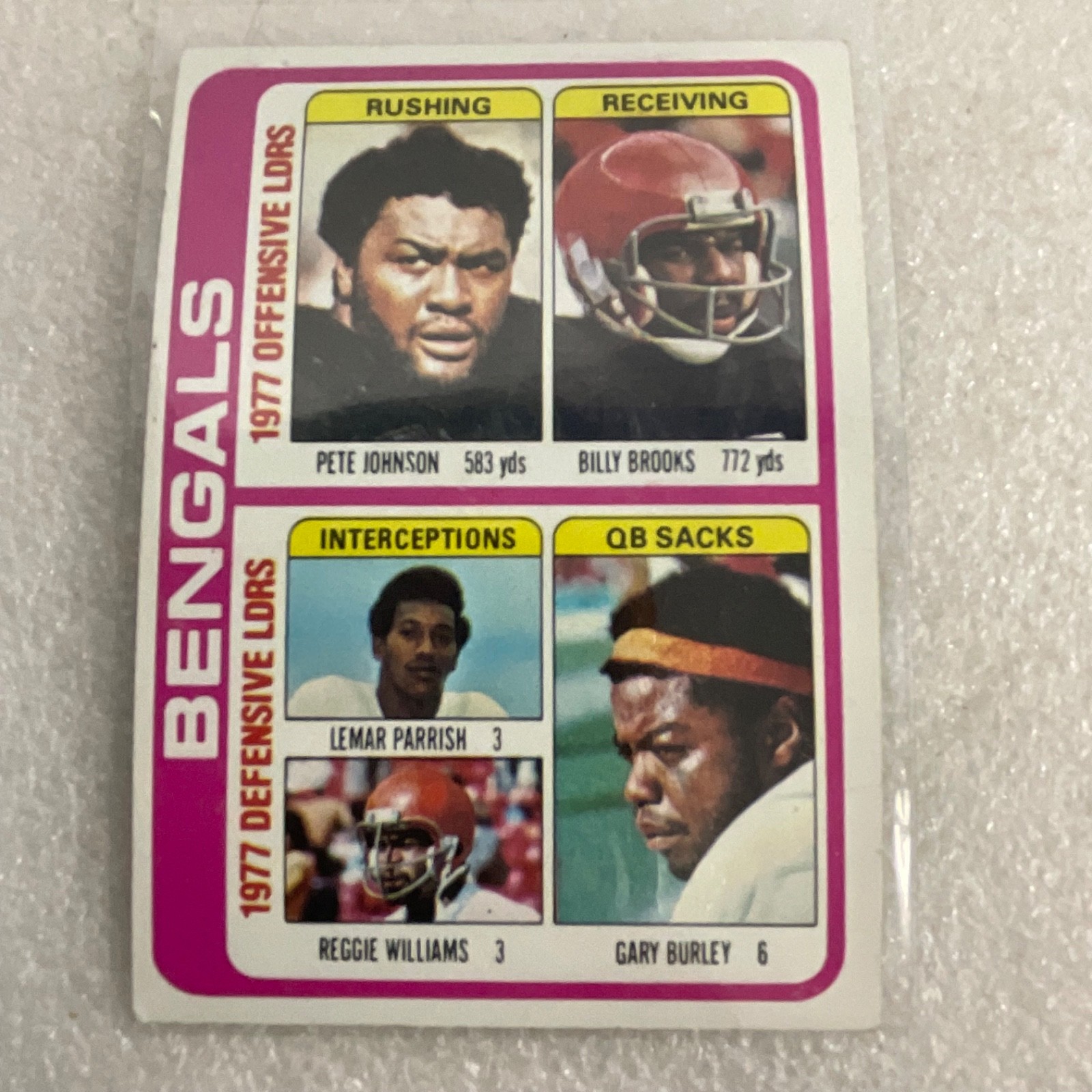 1976-81 Topps Cincinnati Bengals Football 10 Card Lot Archie Griffin - Image 3