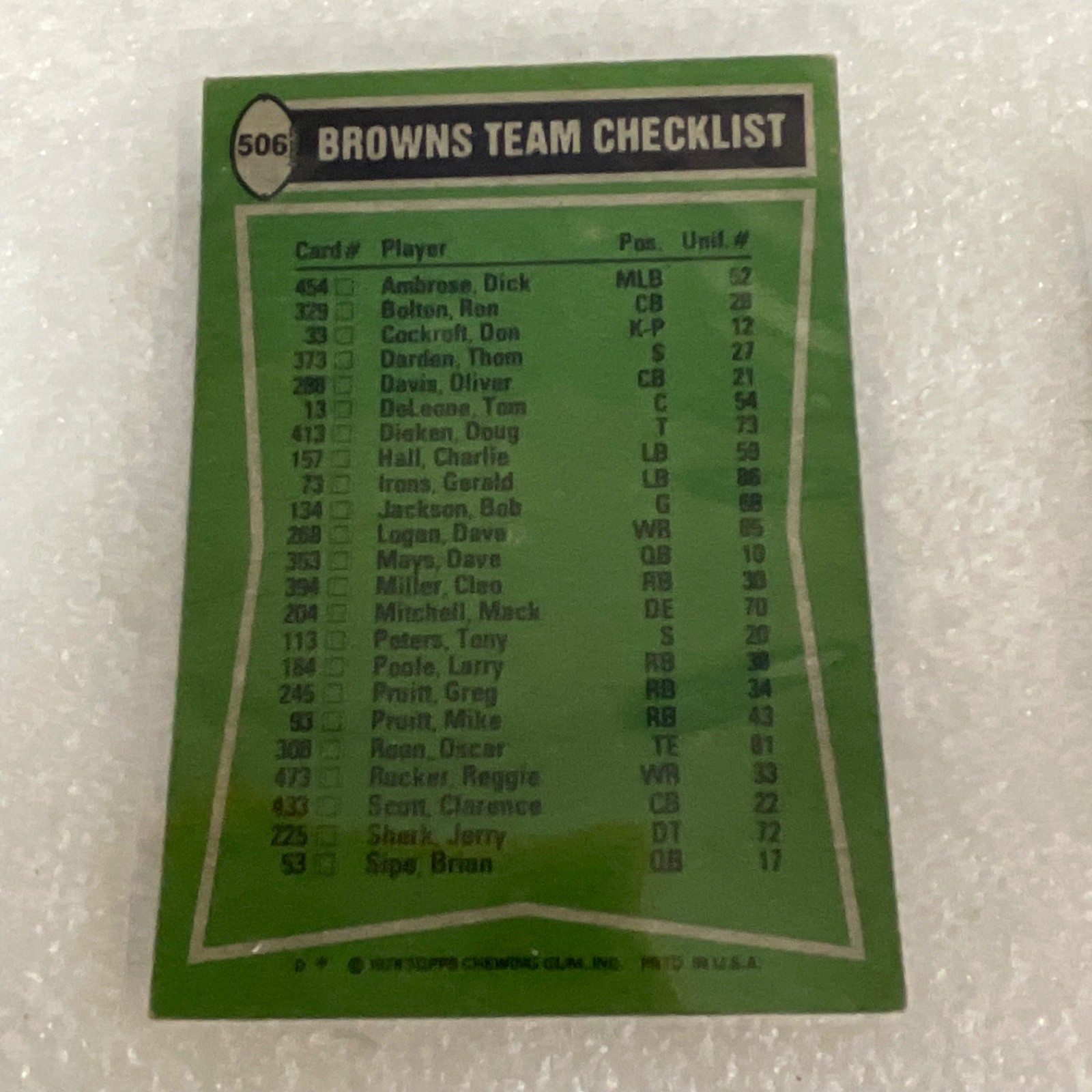 1976-81 Topps NFL Browns Bengals 10 Card Lot Clay Matthews Sipe - Image 18