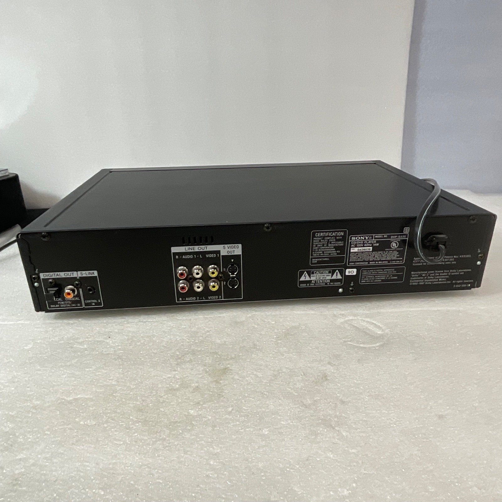 Sony DVP-S330 DVD CD Video Player Black Tested Works Clean Energy Star No Remote - Image 6
