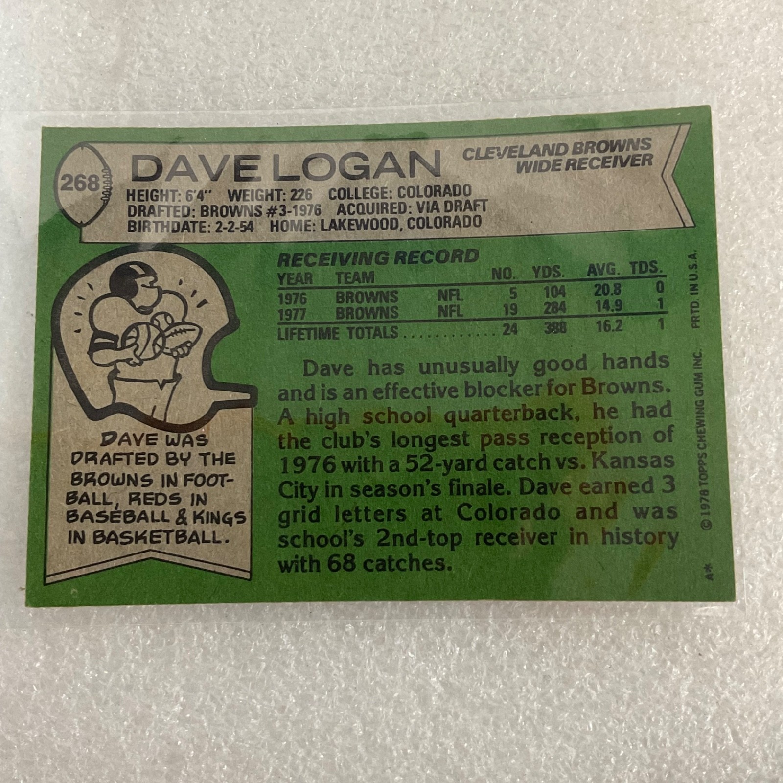 1978 1979 1980 Topps Browns Football 10 Card Lot Pruitt Dieken Logan - Image 14