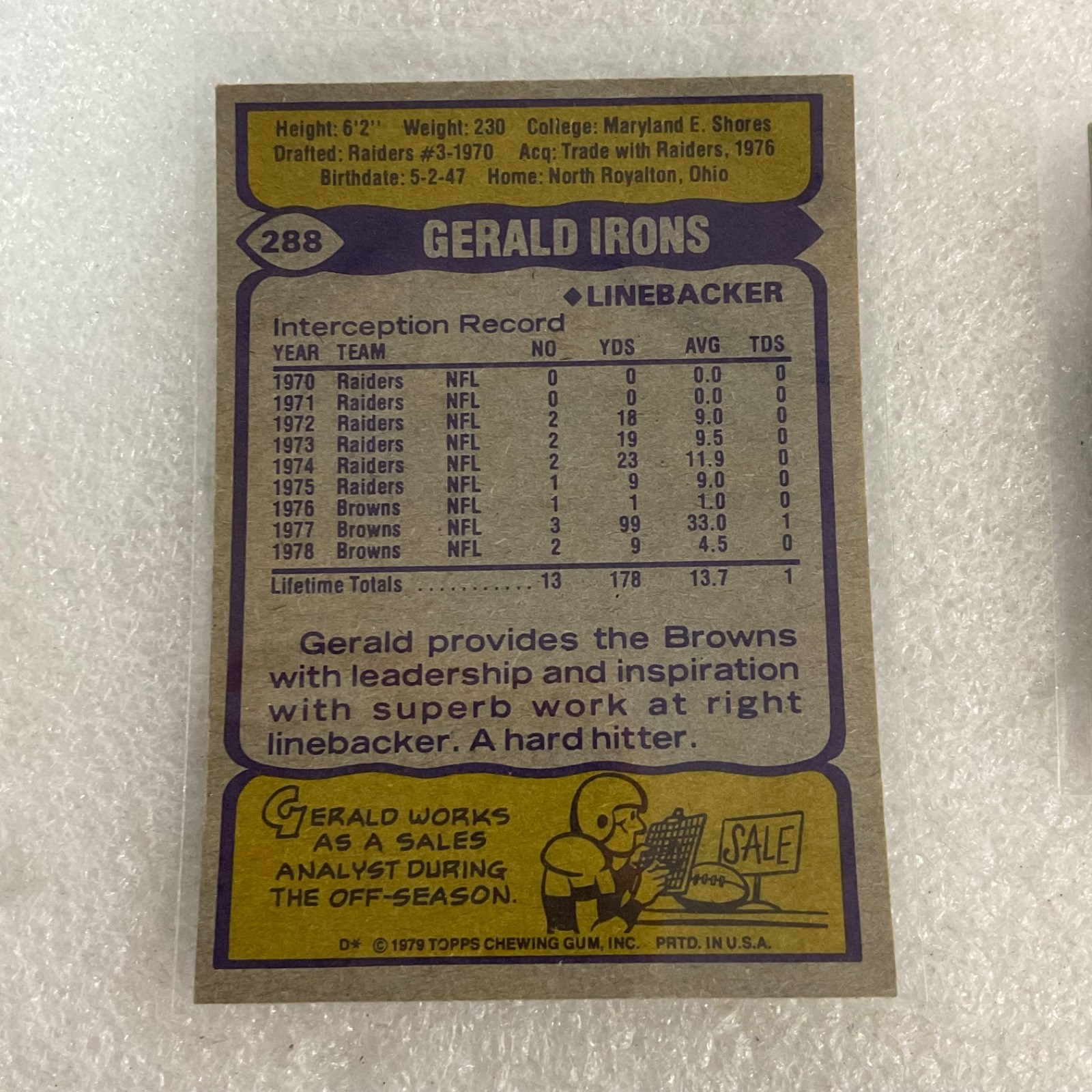 1978 1979 1980 Topps Browns Football 10 Card Lot Pruitt Dieken Logan - Image 18