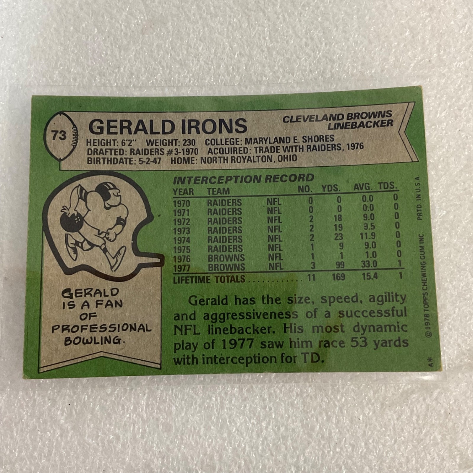 1978 1979 1980 Topps Browns Football 10 Card Lot Pruitt Dieken Logan - Image 17