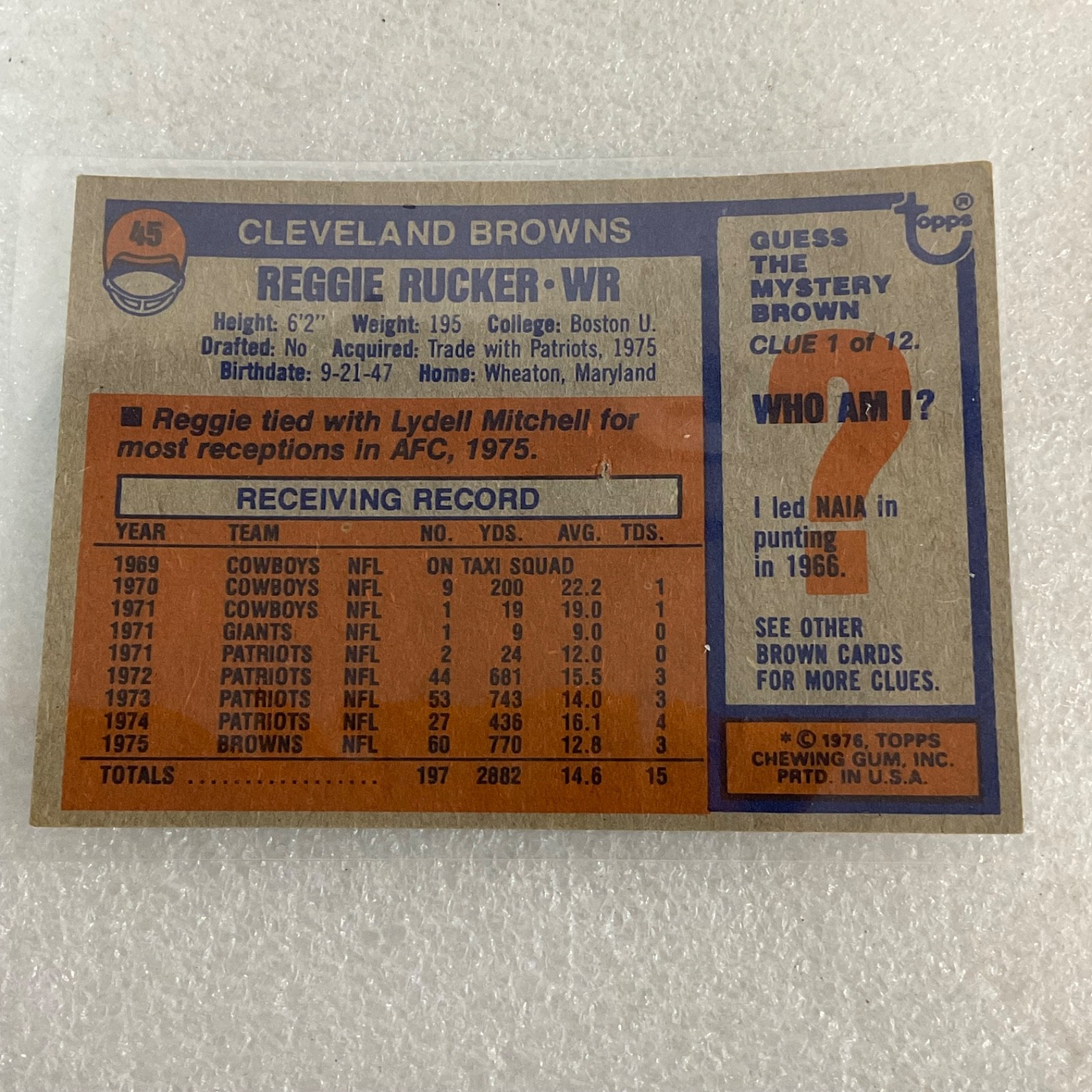 1976-89 Topps Football 10 Card Lot Campbell Kelly 1000 Yard Club - Image 13