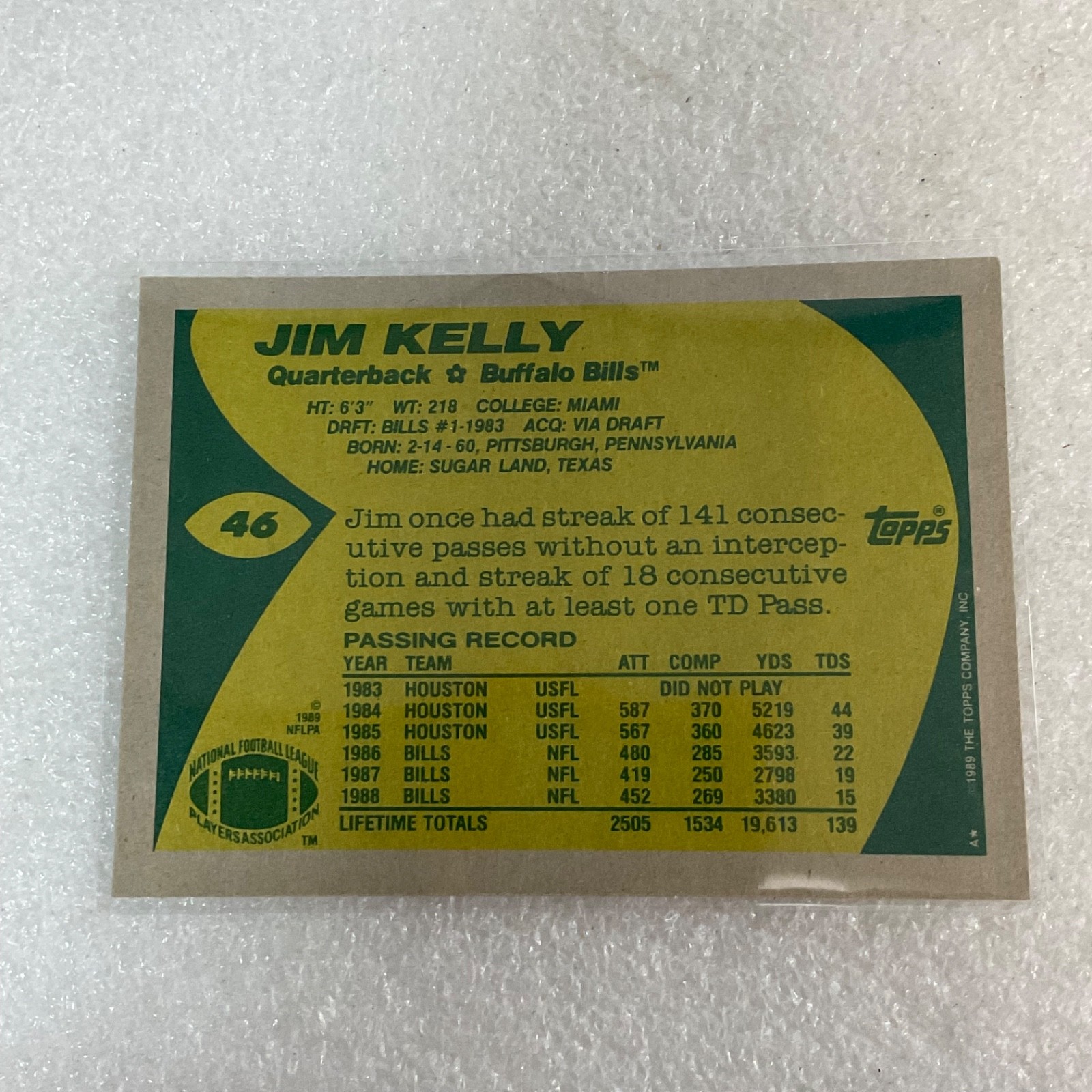 1976-89 Topps Football 10 Card Lot Campbell Kelly 1000 Yard Club - Image 20