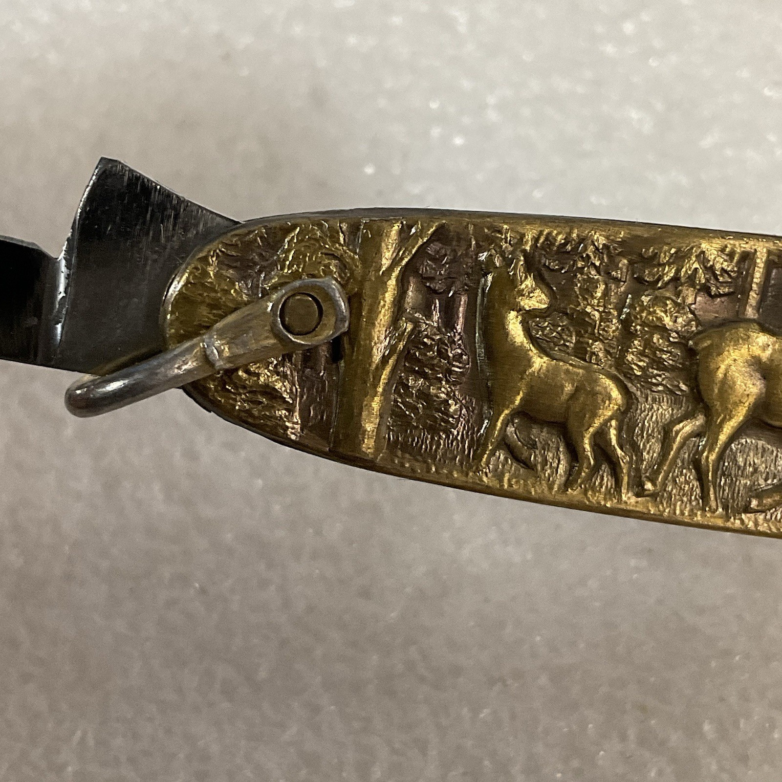 Soligen Germany Antique Brass Hunting Stag Pocket Knife 2 Blades - Image 20