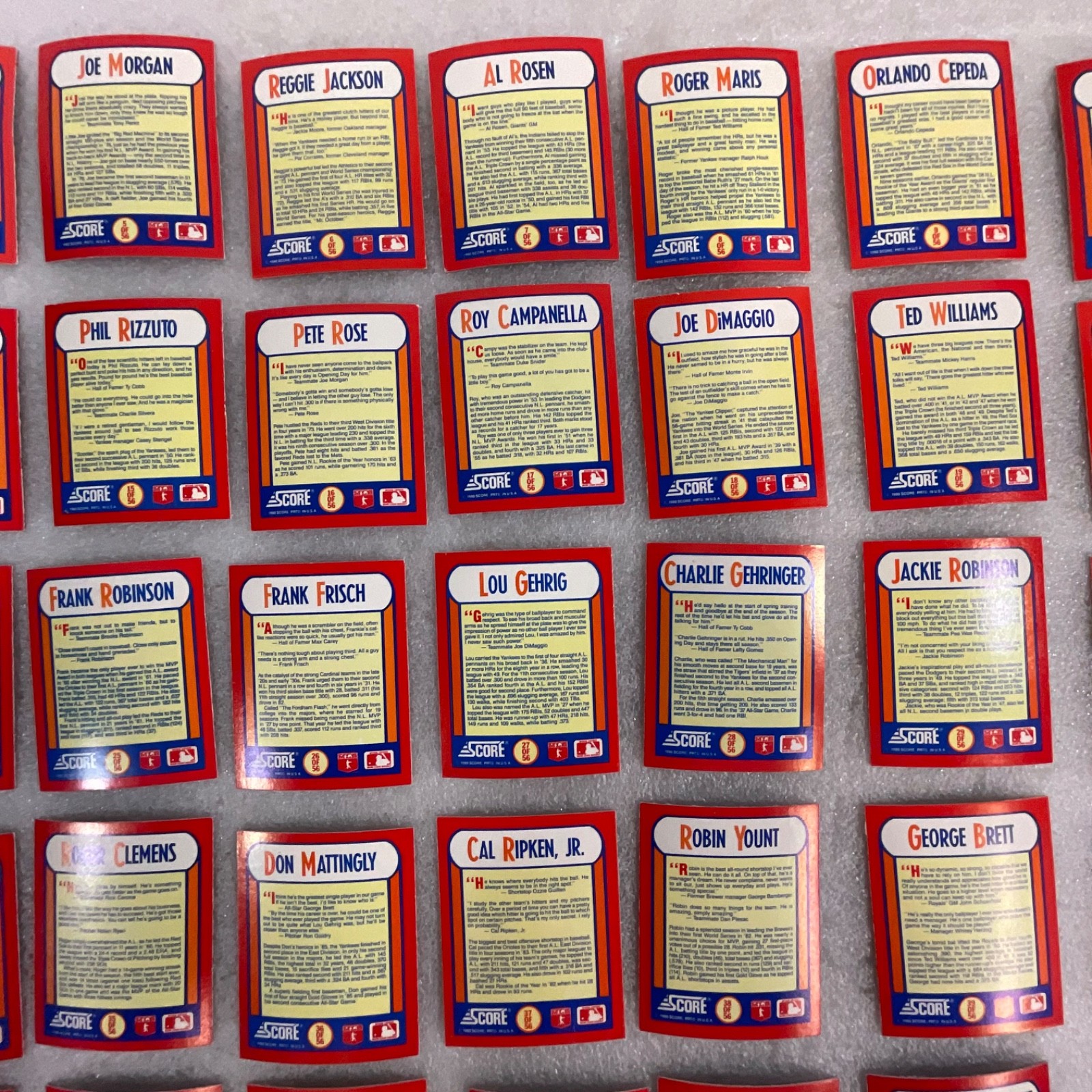 1990 Score The MVP's Lenticular Trivia Card Set Complete 56 Cards - Image 4