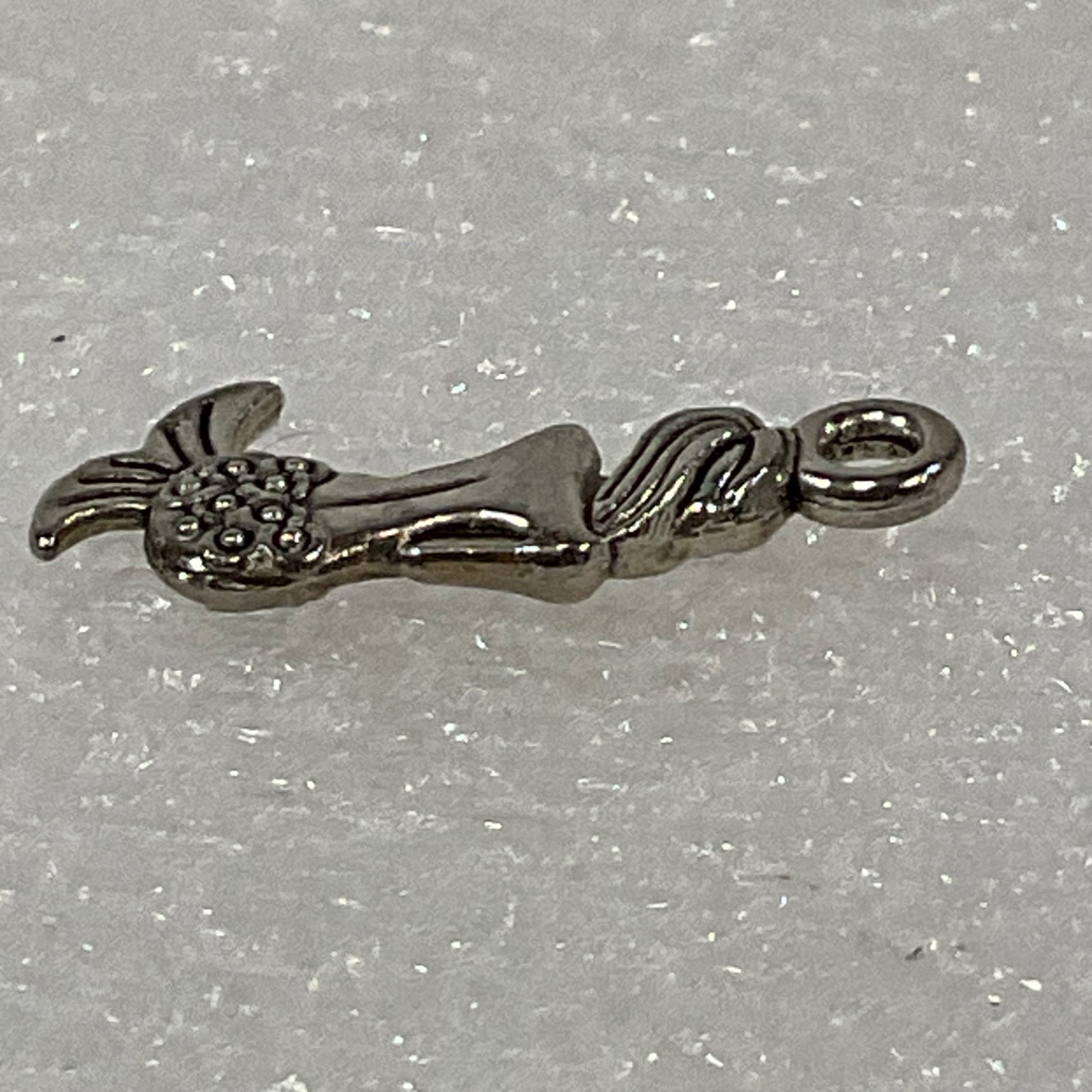 Silver Tone Mermaid Charm Pendant 1.3 in Fantasy Sea Theme Jewelry - Image 4