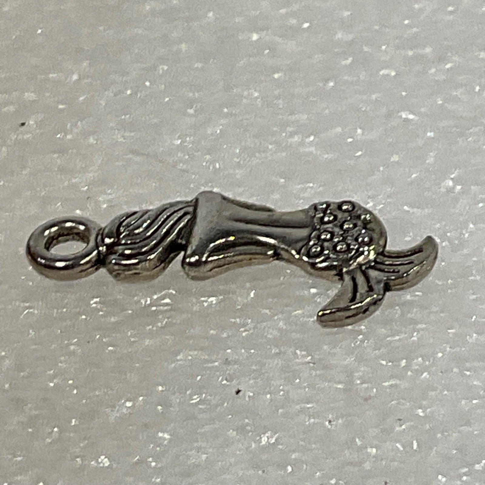 Silver Tone Mermaid Charm Pendant 1.3 in Fantasy Sea Theme Jewelry - Image 5