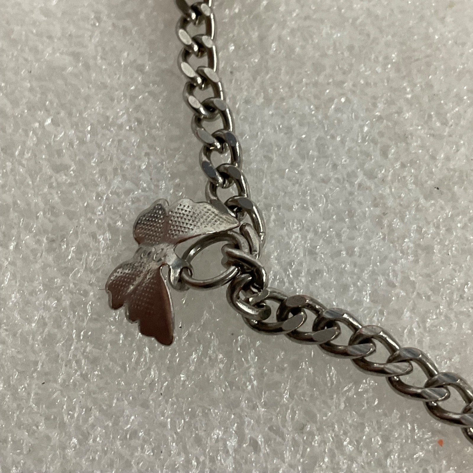 Silver Tone Butterfly Charm Anklet 9 in Chain Lobster Clasp Fashion Jewelry - Image 3