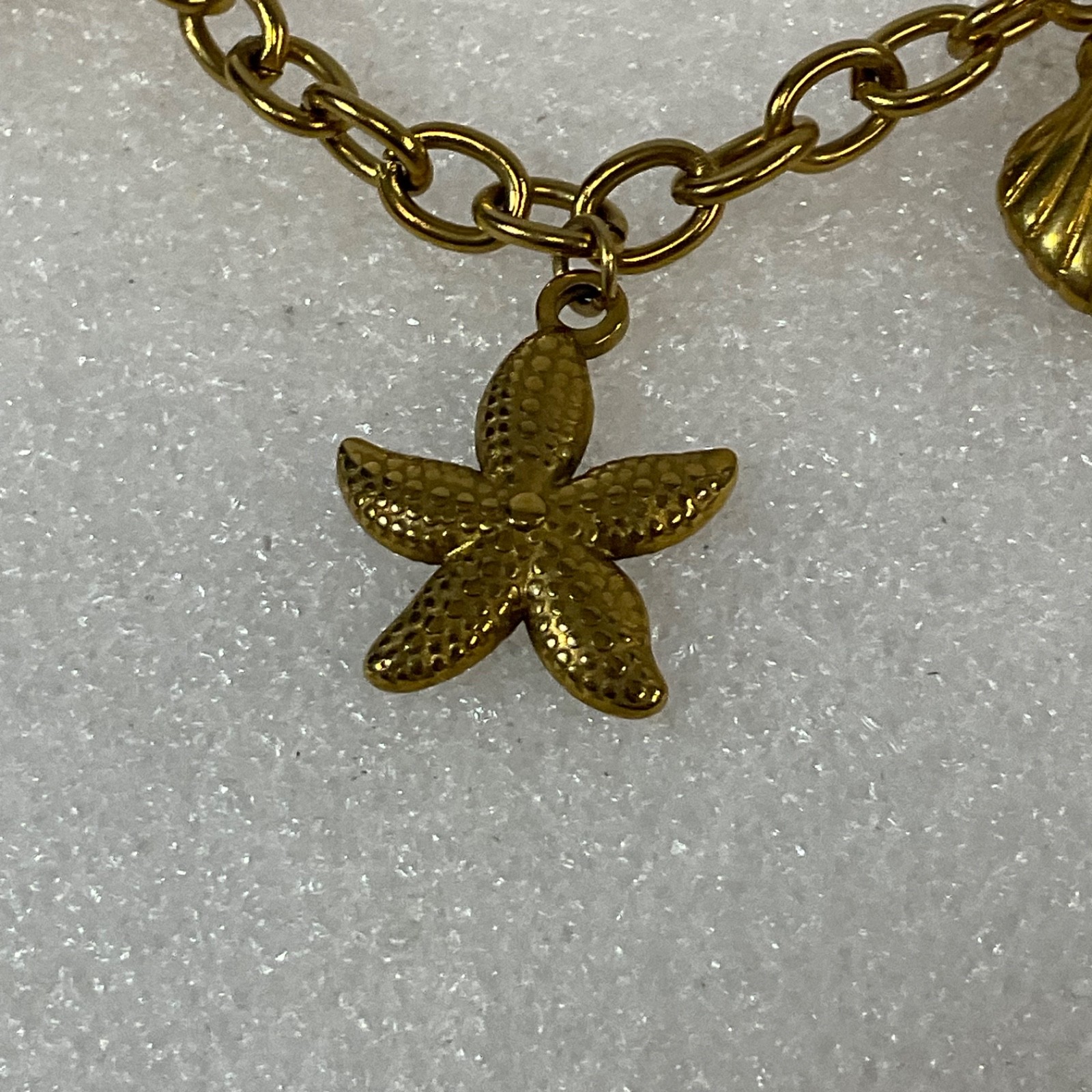 Nautical Themed Gold Tone Chain Bracelet Anklet 8.5 in Fashion Jewelry - Image 5