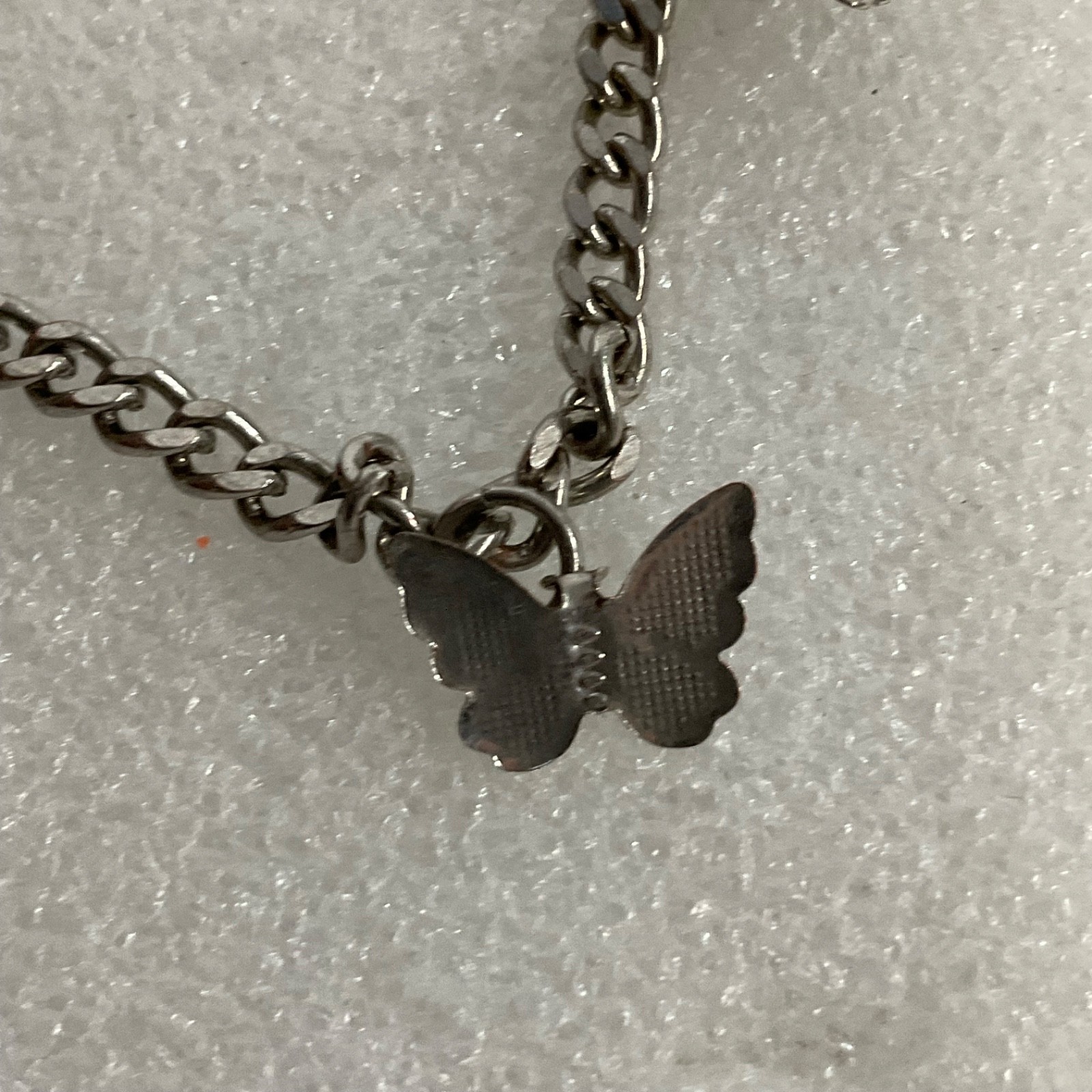 Silver Tone Butterfly Charm Anklet 9 in Chain Lobster Clasp Fashion Jewelry - Image 7