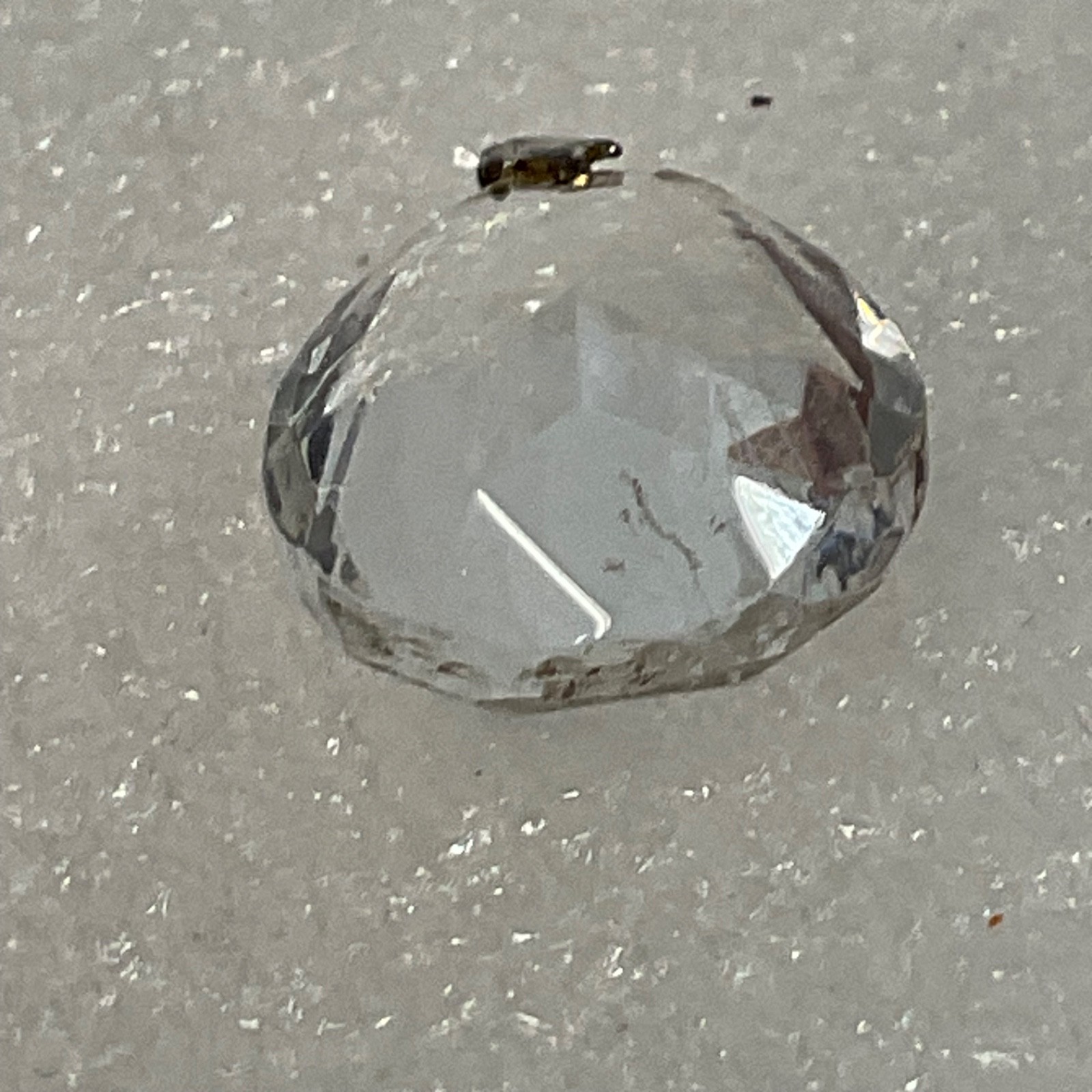 Clear Faceted Teardrop Pendant Gold Tone Bail Approx 1 in Fashion Jewelry - Image 6