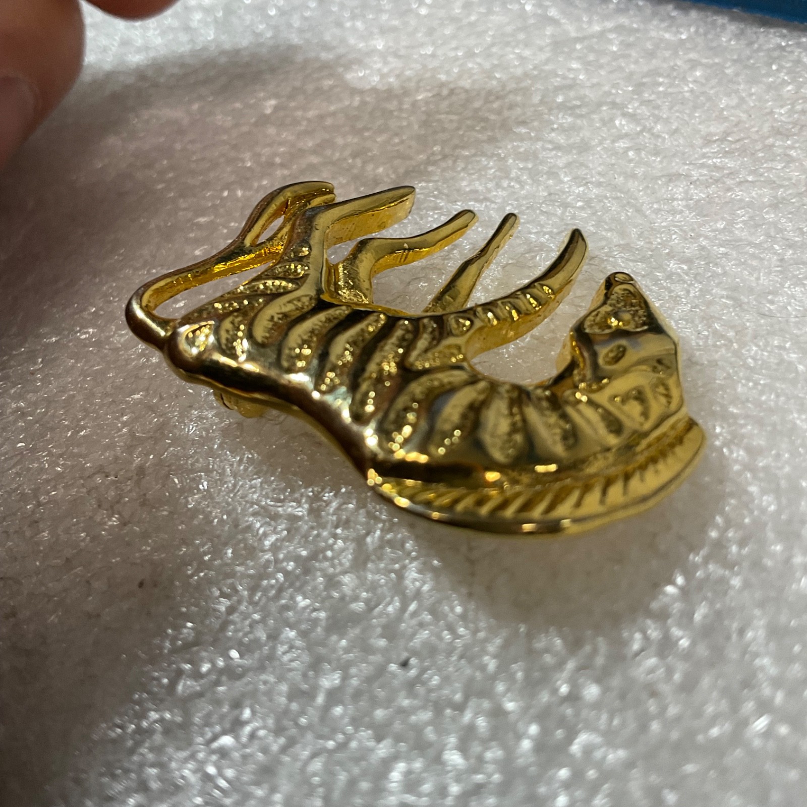 Vintage Gold Tone Horse Zebra Pin Brooch Retro Animal Jewelry Collectible 12.5g - Image 5