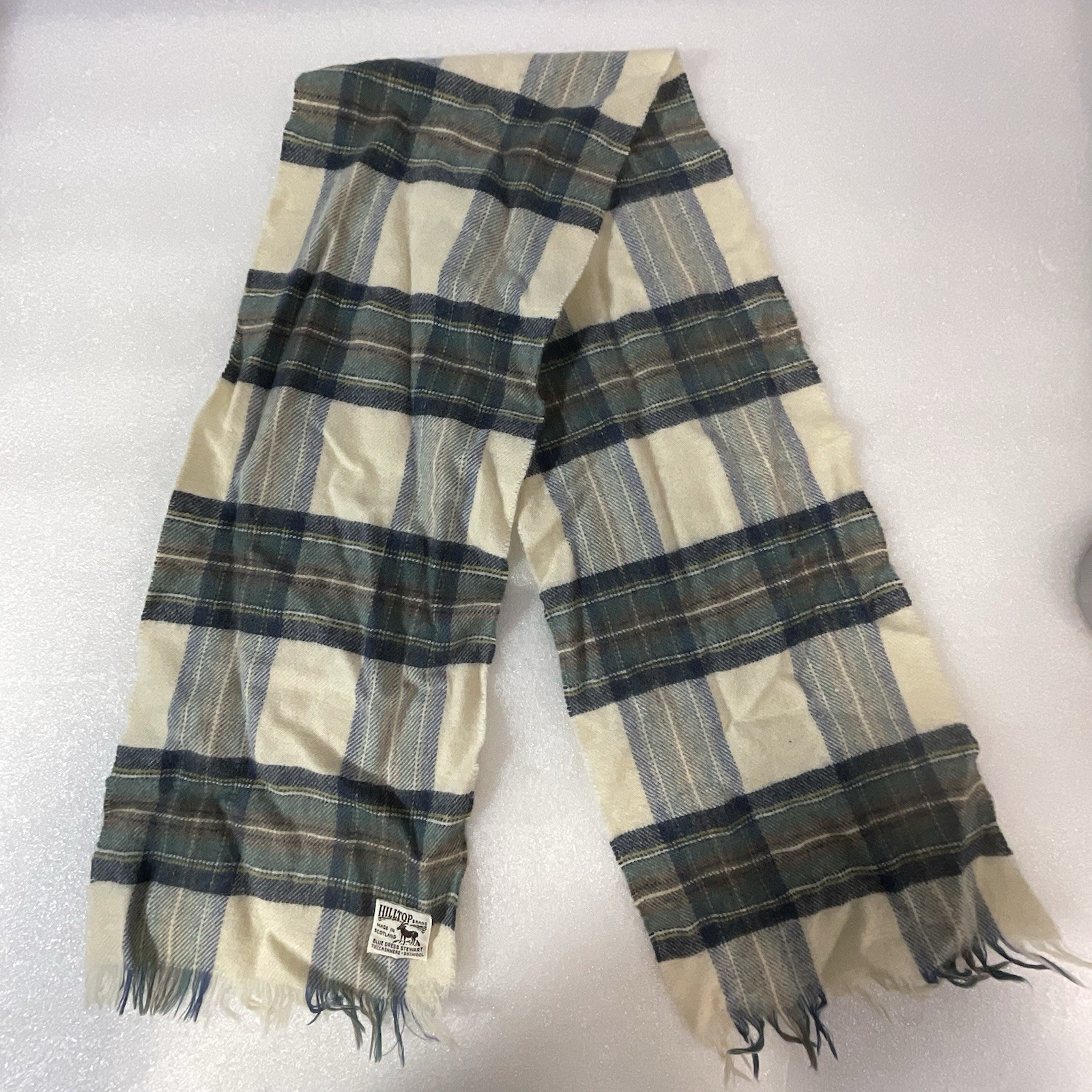 The Scotch House Hilltop Plaid Scarf 70% Cashmere 30%Wool Scarf 42”x8” - Image 1