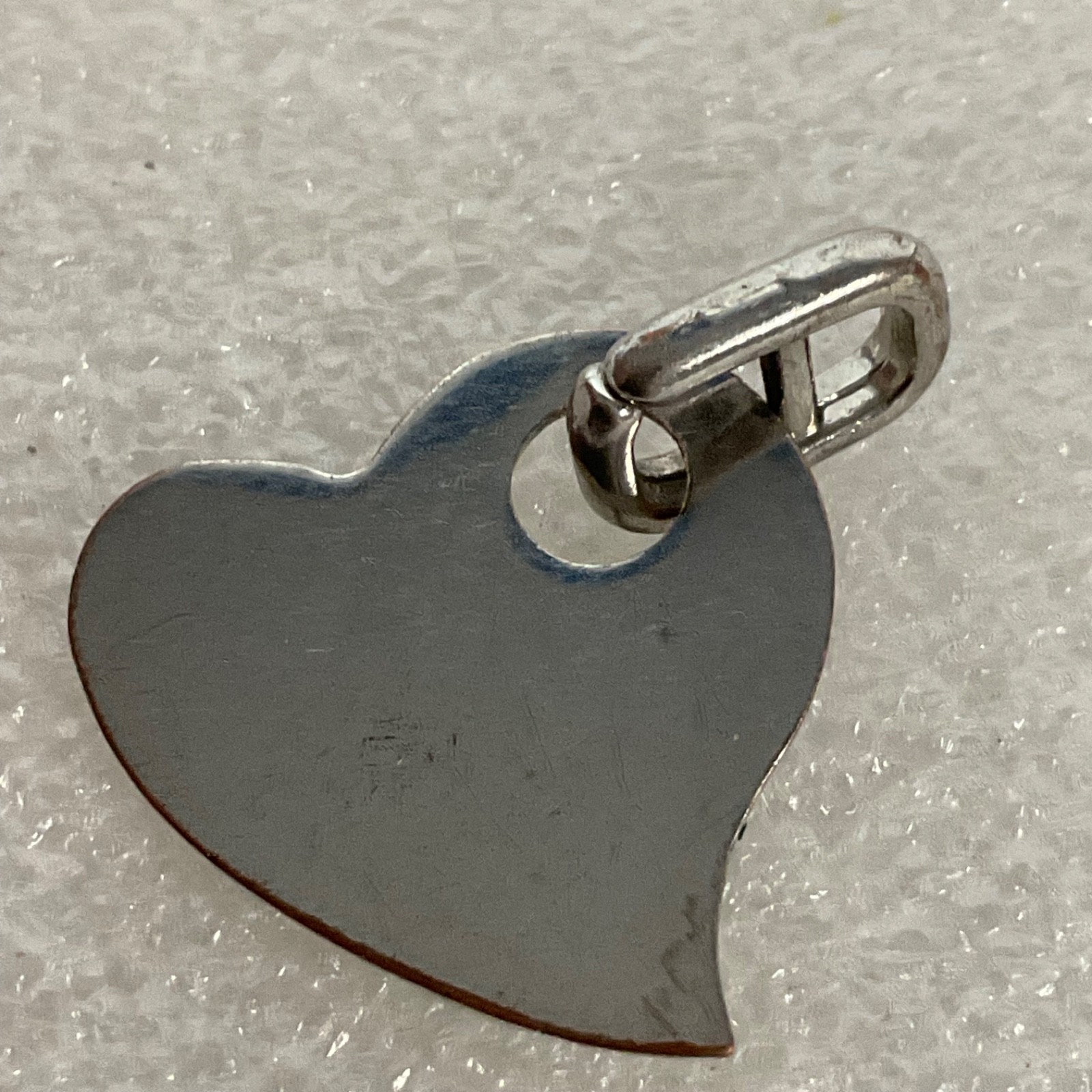 Silver Tone Heart Pendant Charm “I Love You More” 1 in - Image 2
